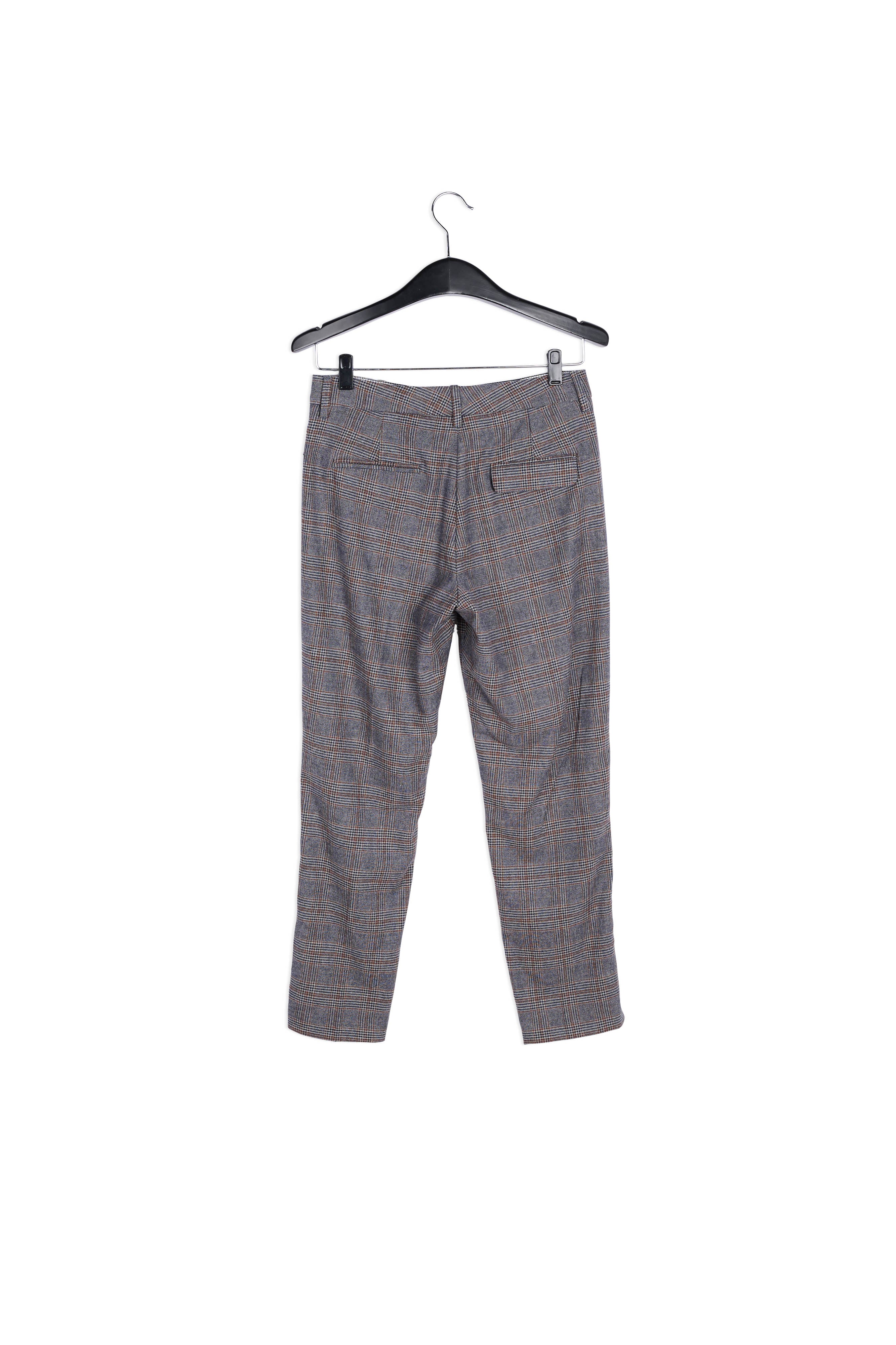 Pantalon gris foncé à carreaux RE—SSENTIEL | Essentiel second hand