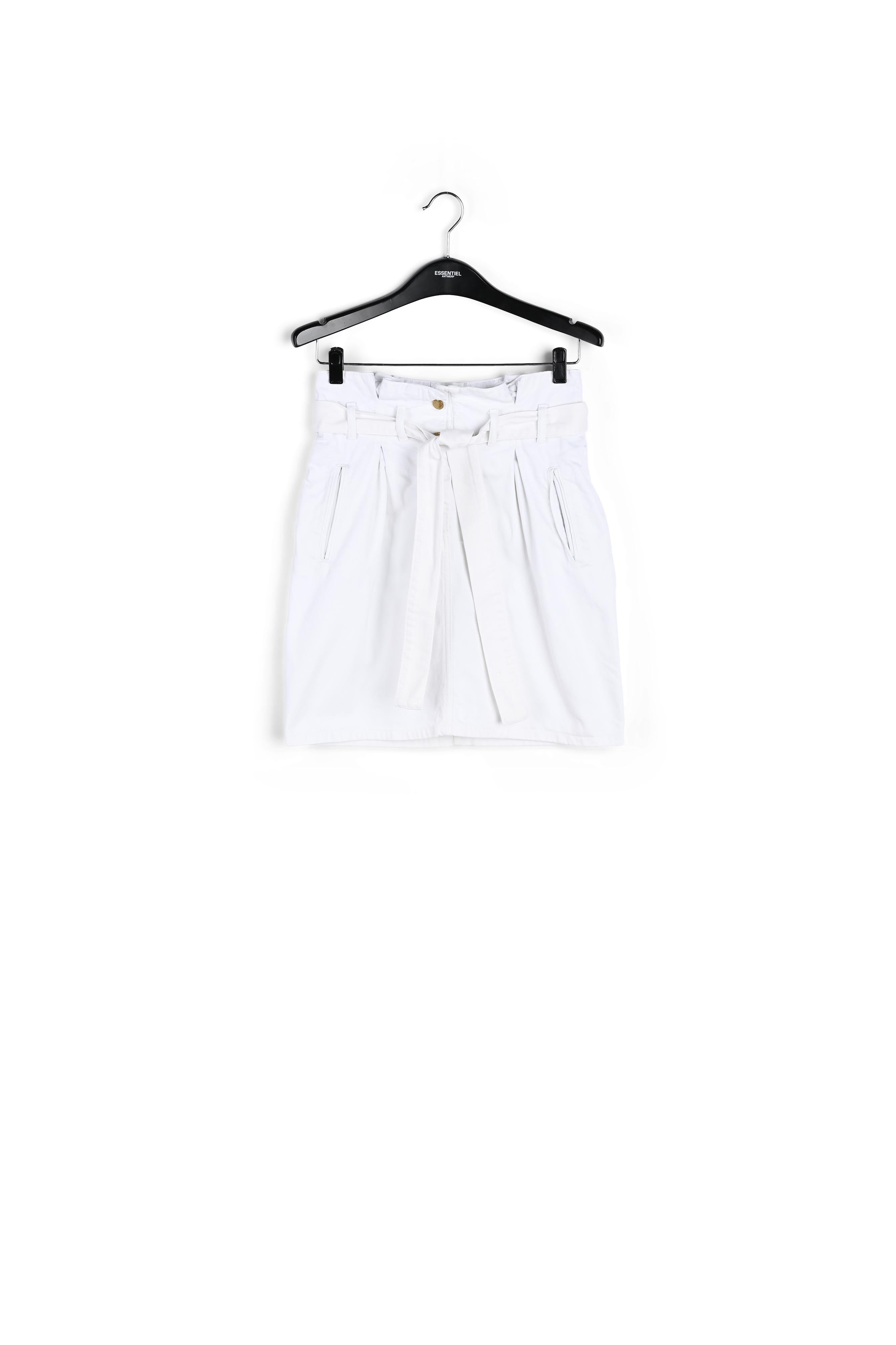 Minijupe blanc cassé à taille haute RE—SSENTIEL | Essentiel second hand