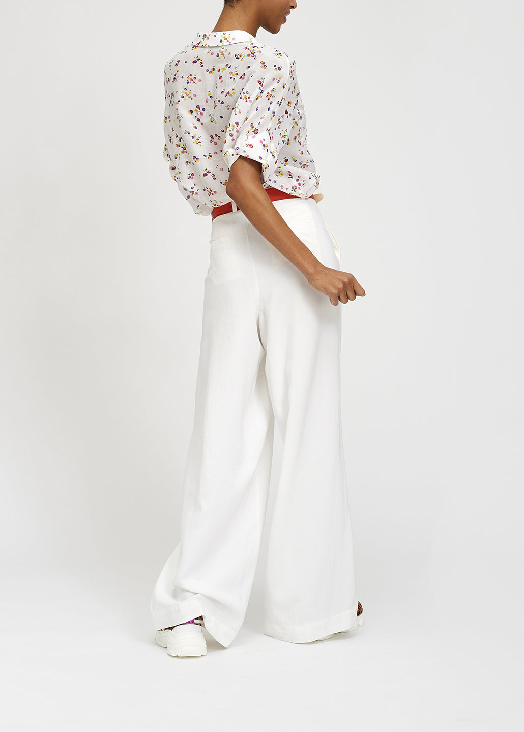 White floral shirt RE—SSENTIEL | Essentiel second hand