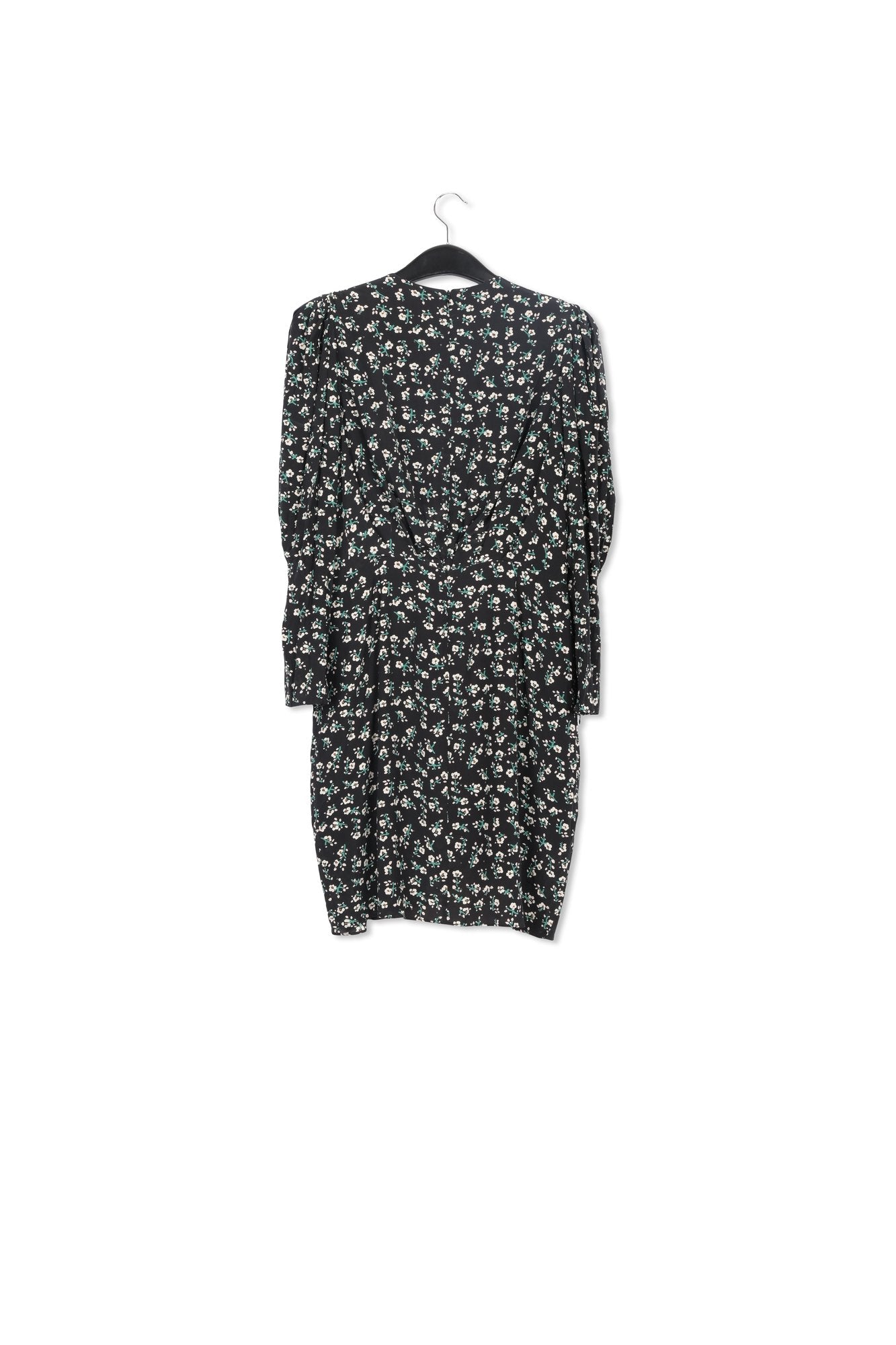 Black floral mini wrap dress RE—SSENTIEL | Essentiel second hand
