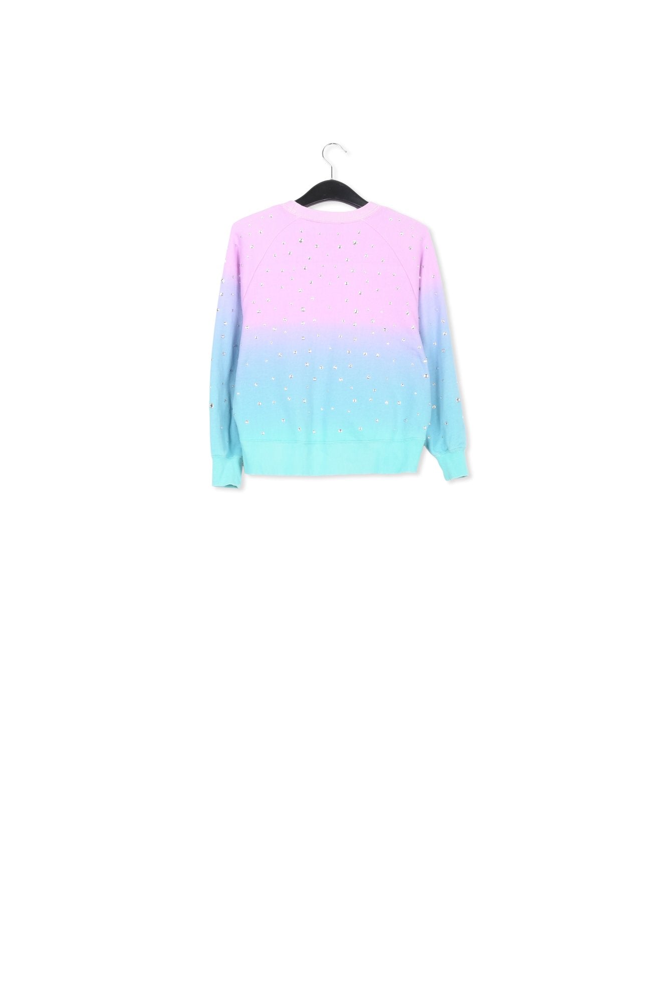 Sweatshirt violet, lilas et turquoise avec strass RE—SSENTIEL | Essentiel second hand