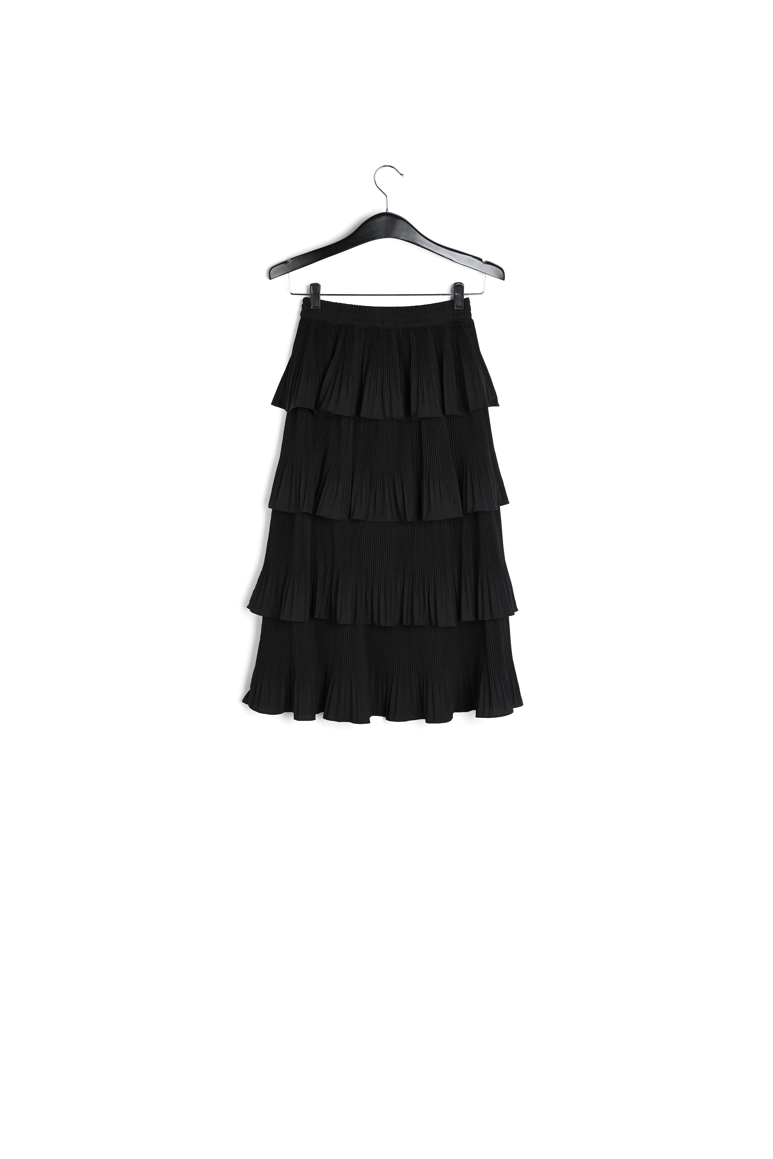 Black tiered midi skirt RE—SSENTIEL | Essentiel second hand