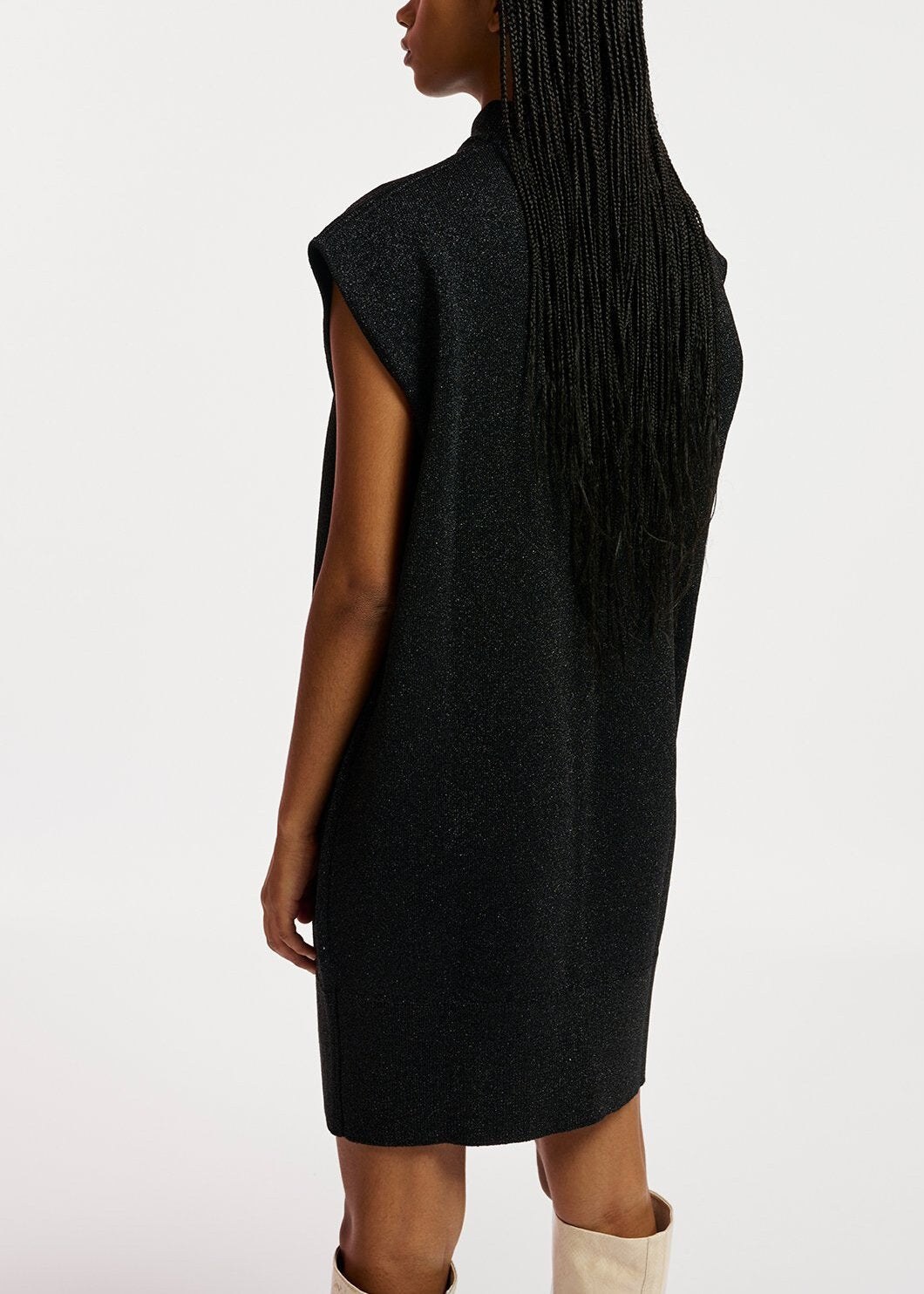 Black lurex knitted dress RE—SSENTIEL | Essentiel second hand