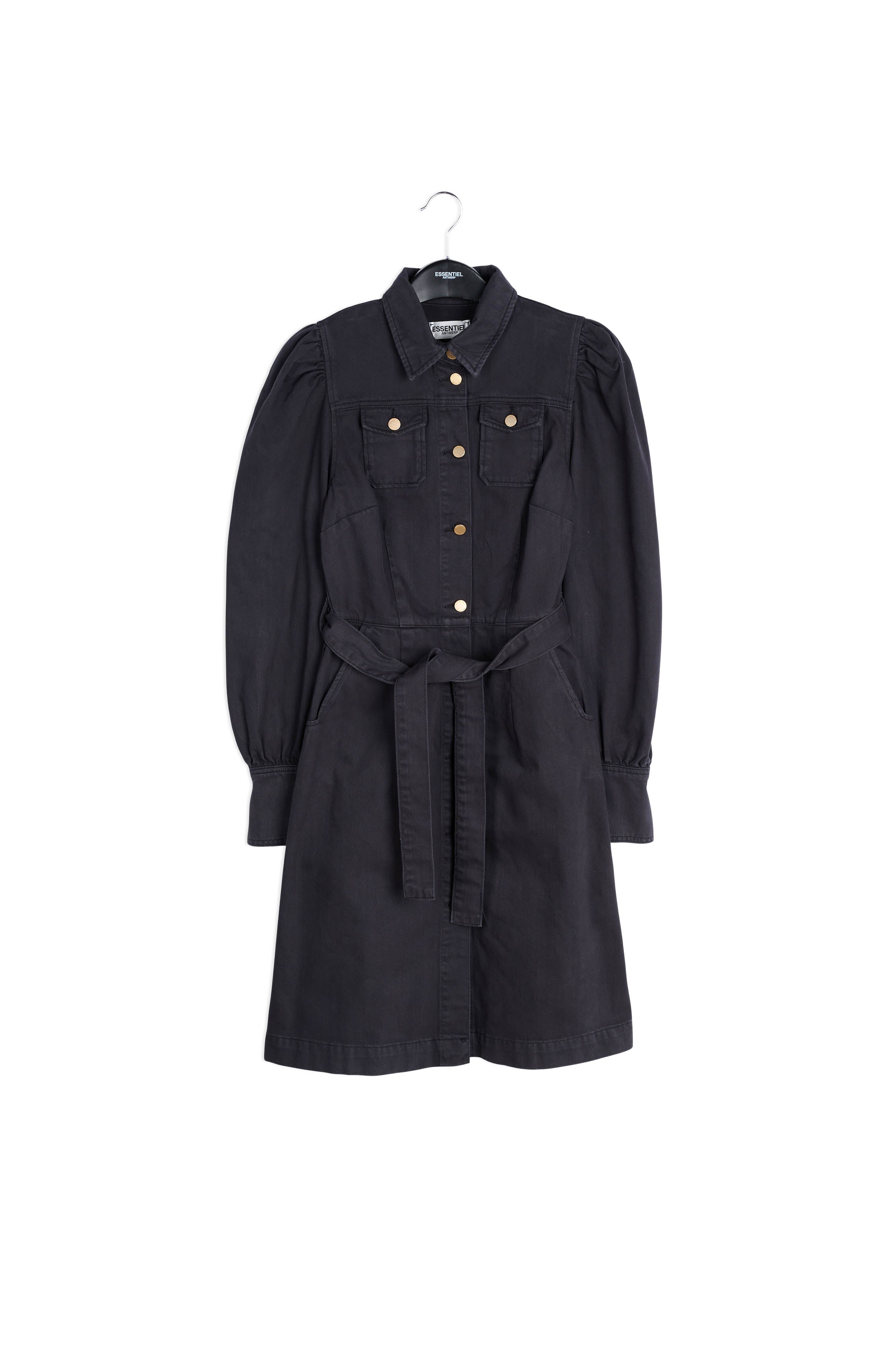 Black denim shirt dress RE—SSENTIEL | Essentiel second hand