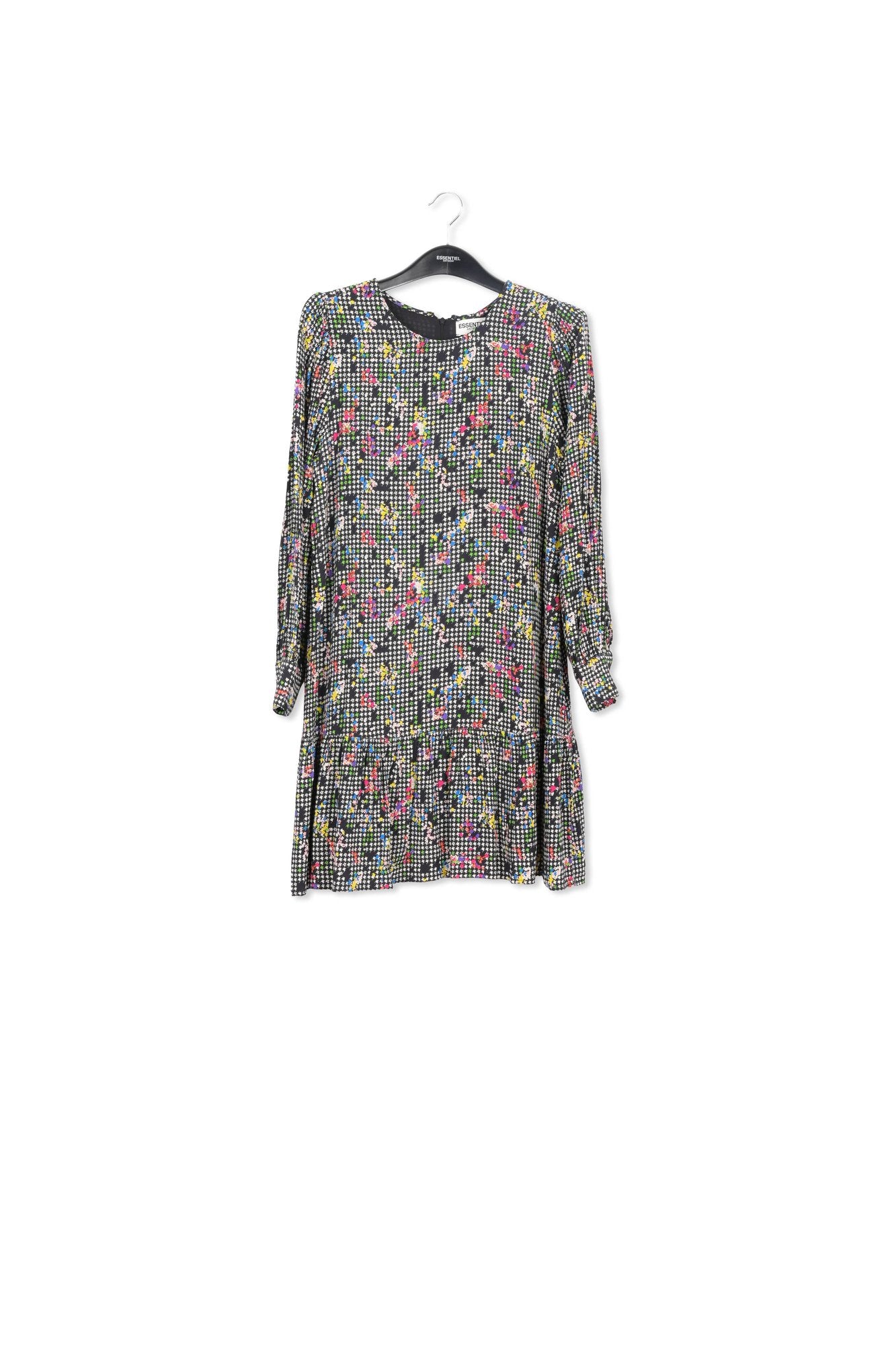 Mini-robe noire et blanche à volants RE—SSENTIEL | Essentiel second hand