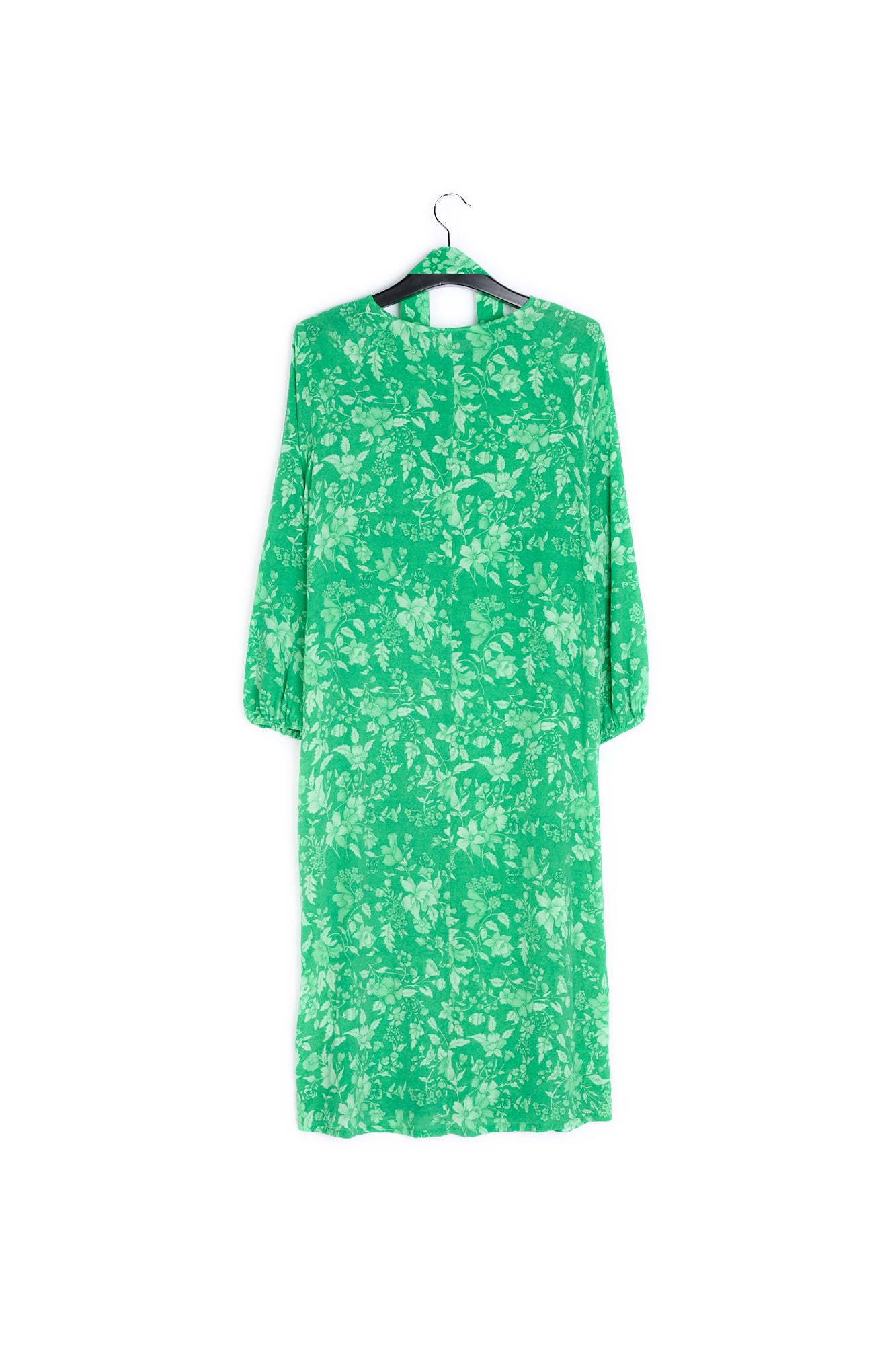 Printed green silk shirt dress RE—SSENTIEL | Essentiel second hand
