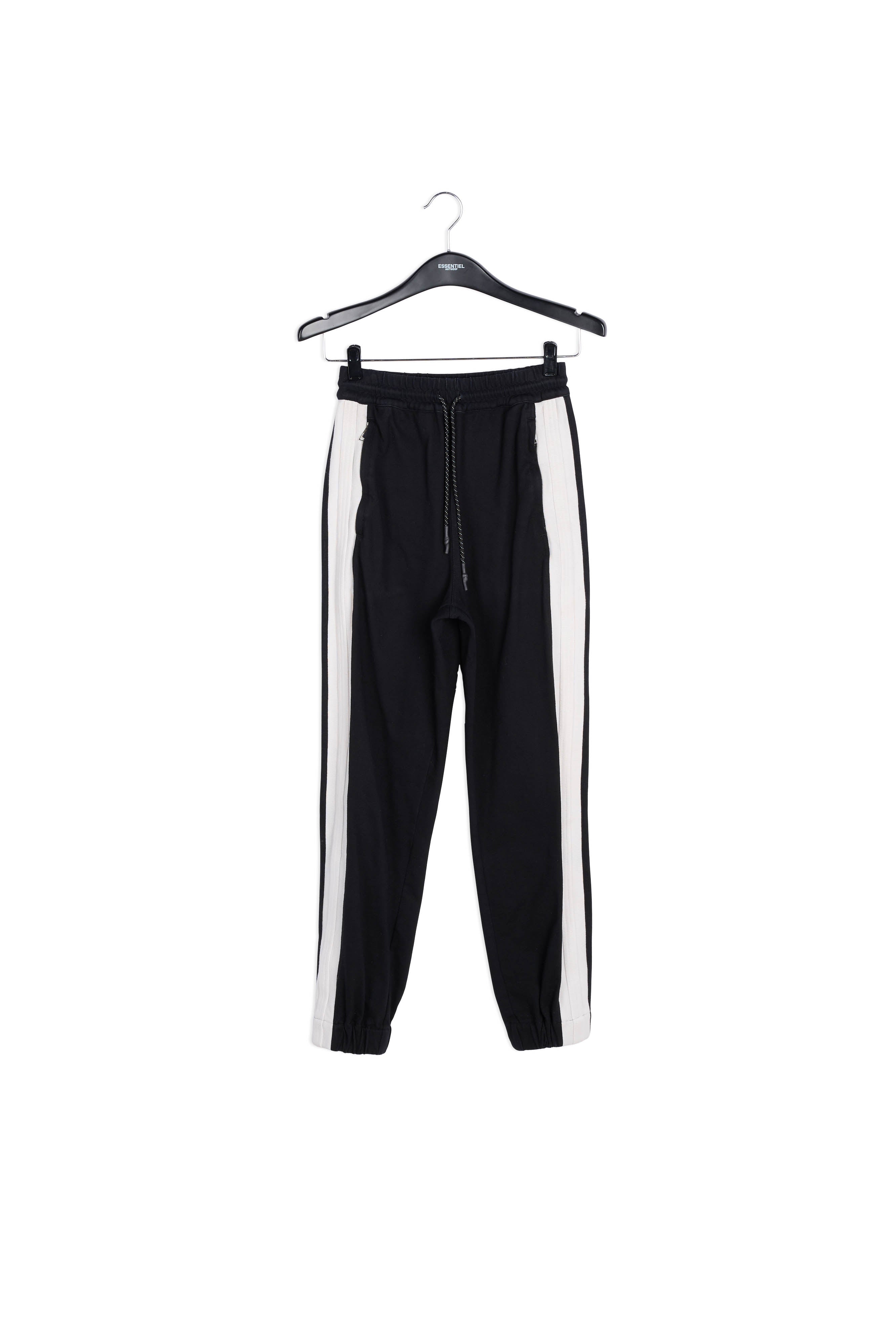 Zwarte joggingbroek met geribbelde band RE—SSENTIEL | Essentiel second hand