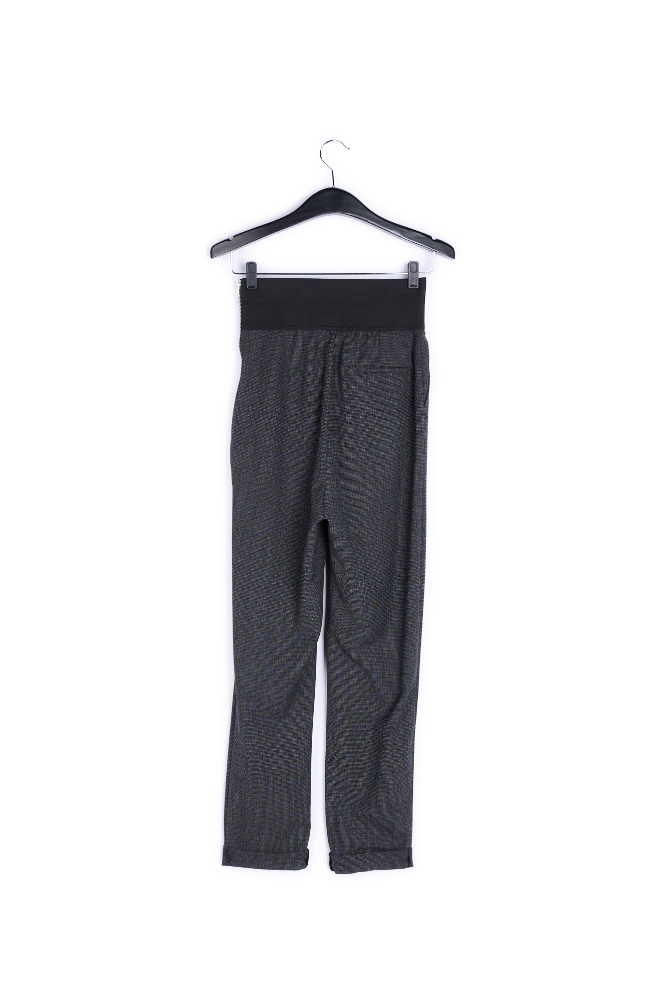 High-waisted black and white tapered pants RE—SSENTIEL | Essentiel second hand