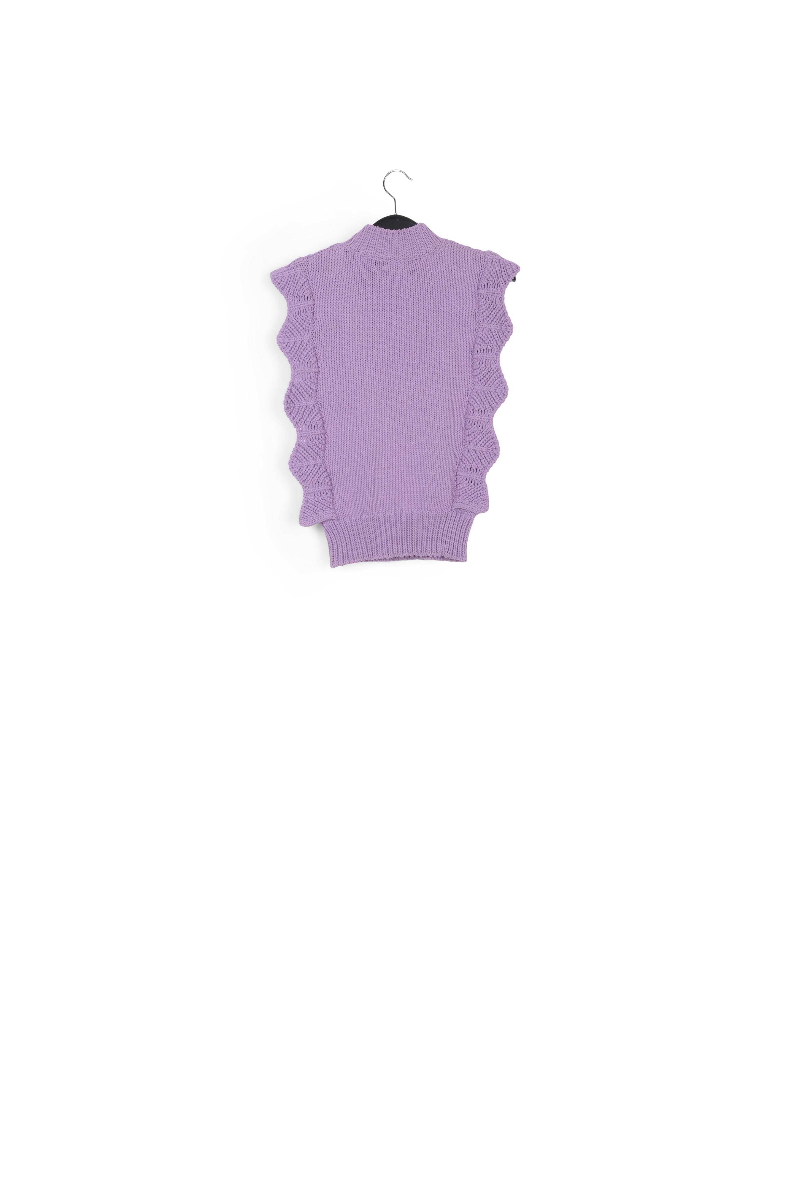 Lilac sleeveless ruffle sweater RE—SSENTIEL | Essentiel second hand