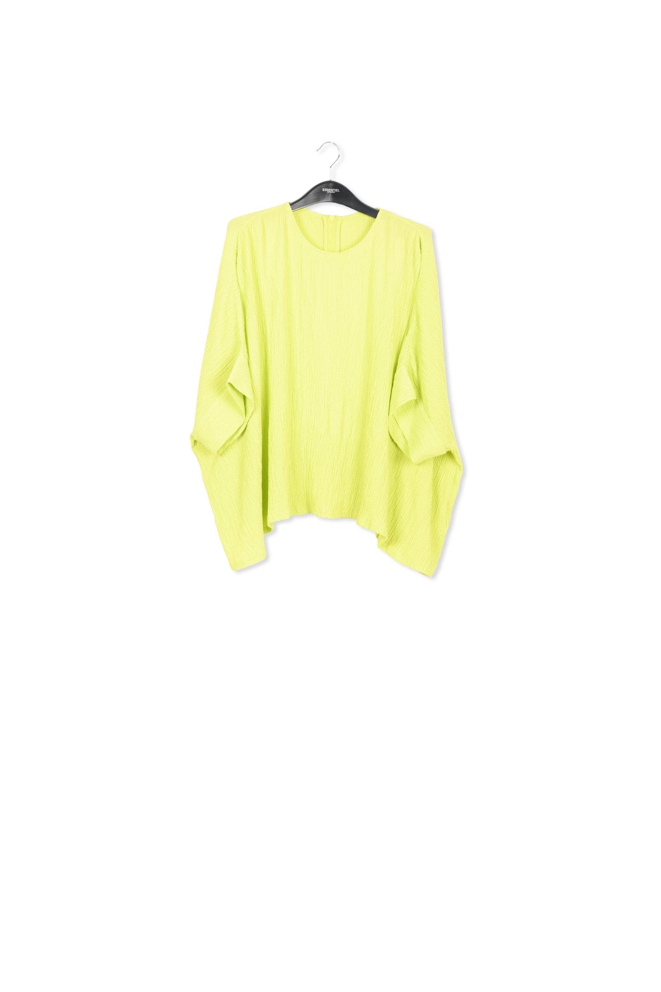 Top oversize en cloqué vert citron RE—SSENTIEL | Essentiel second hand