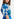 Light blue puffed sleeve top with floral print Faume - seconde main