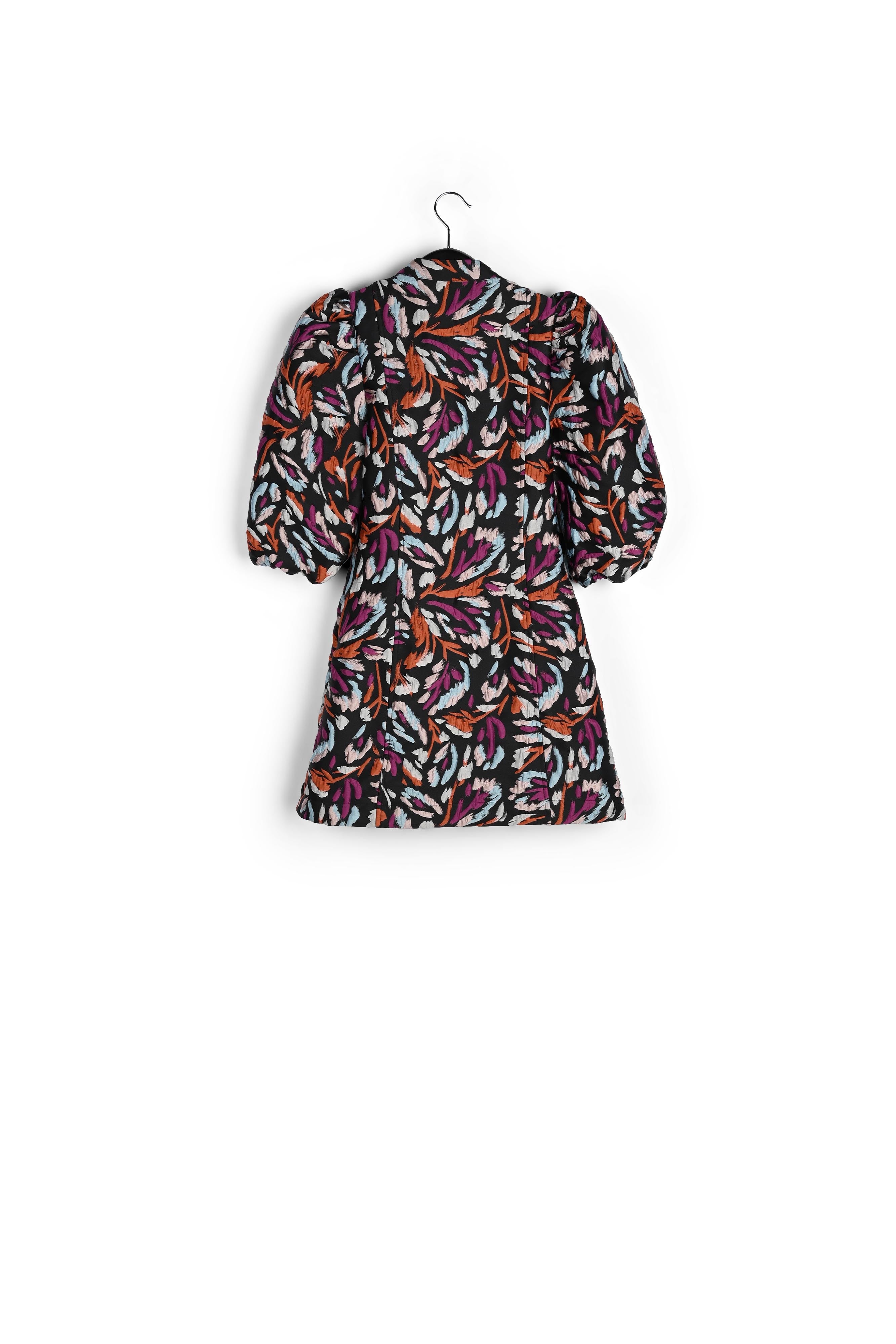 Black, orange and purple jacquard mini dress RE—SSENTIEL | Essentiel second hand