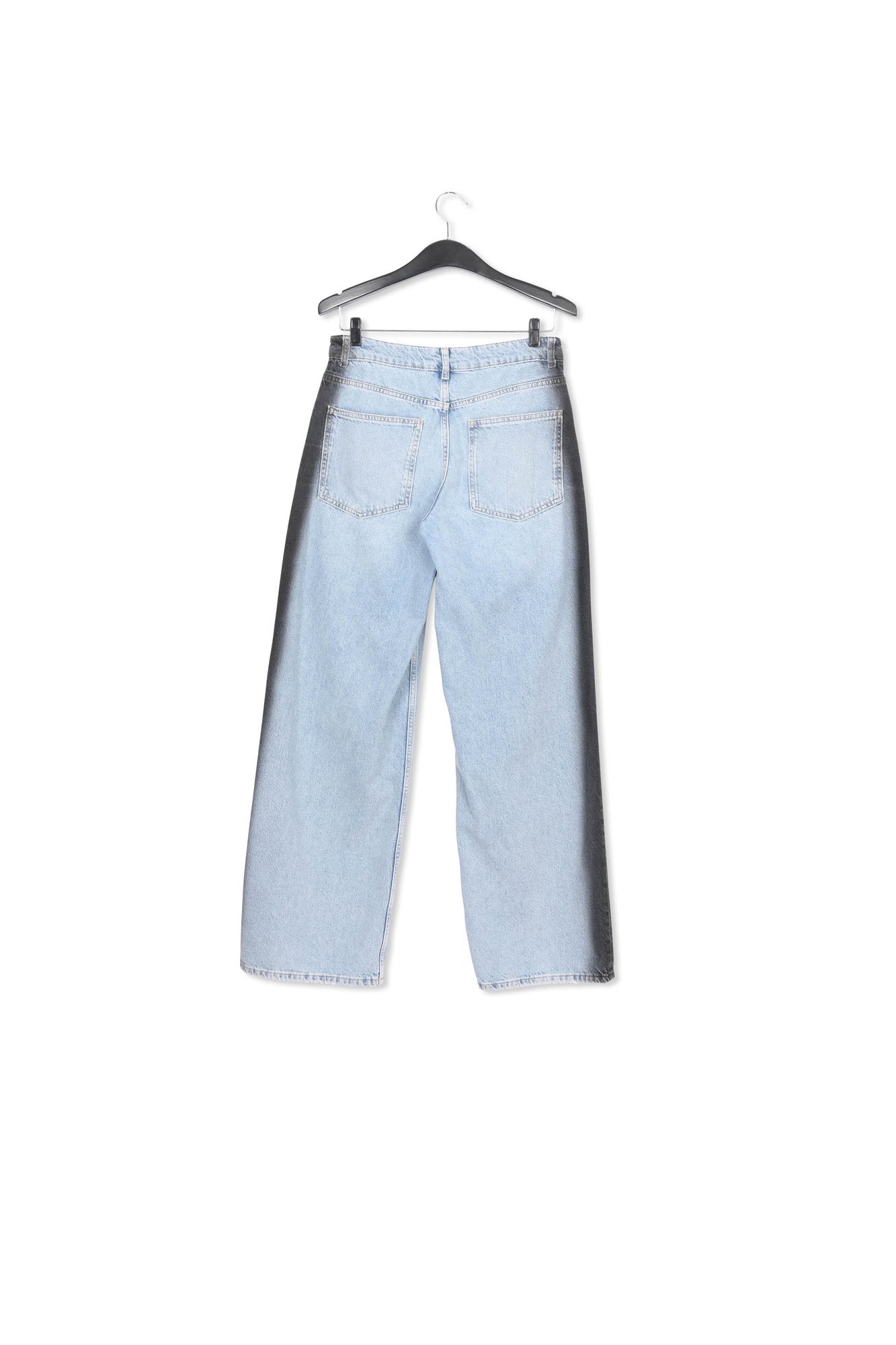Spray-painted straight-leg blue jeans RE—SSENTIEL | Essentiel second hand