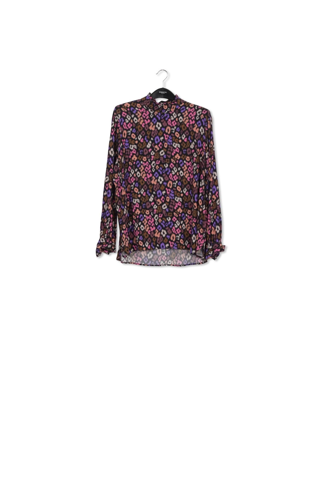 Multicolor high-neck top with leopard print RE—SSENTIEL | Essentiel second hand