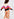 Orange and red flower print side slit skirt Faume - seconde main