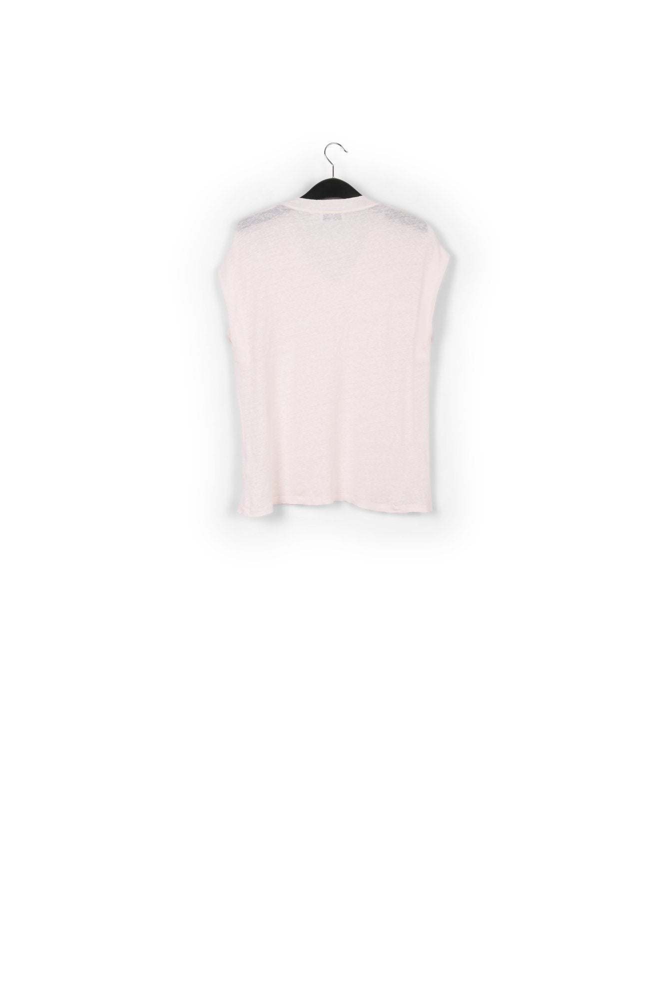 Off-white linen v-neck t-shirt RE—SSENTIEL | Essentiel second hand