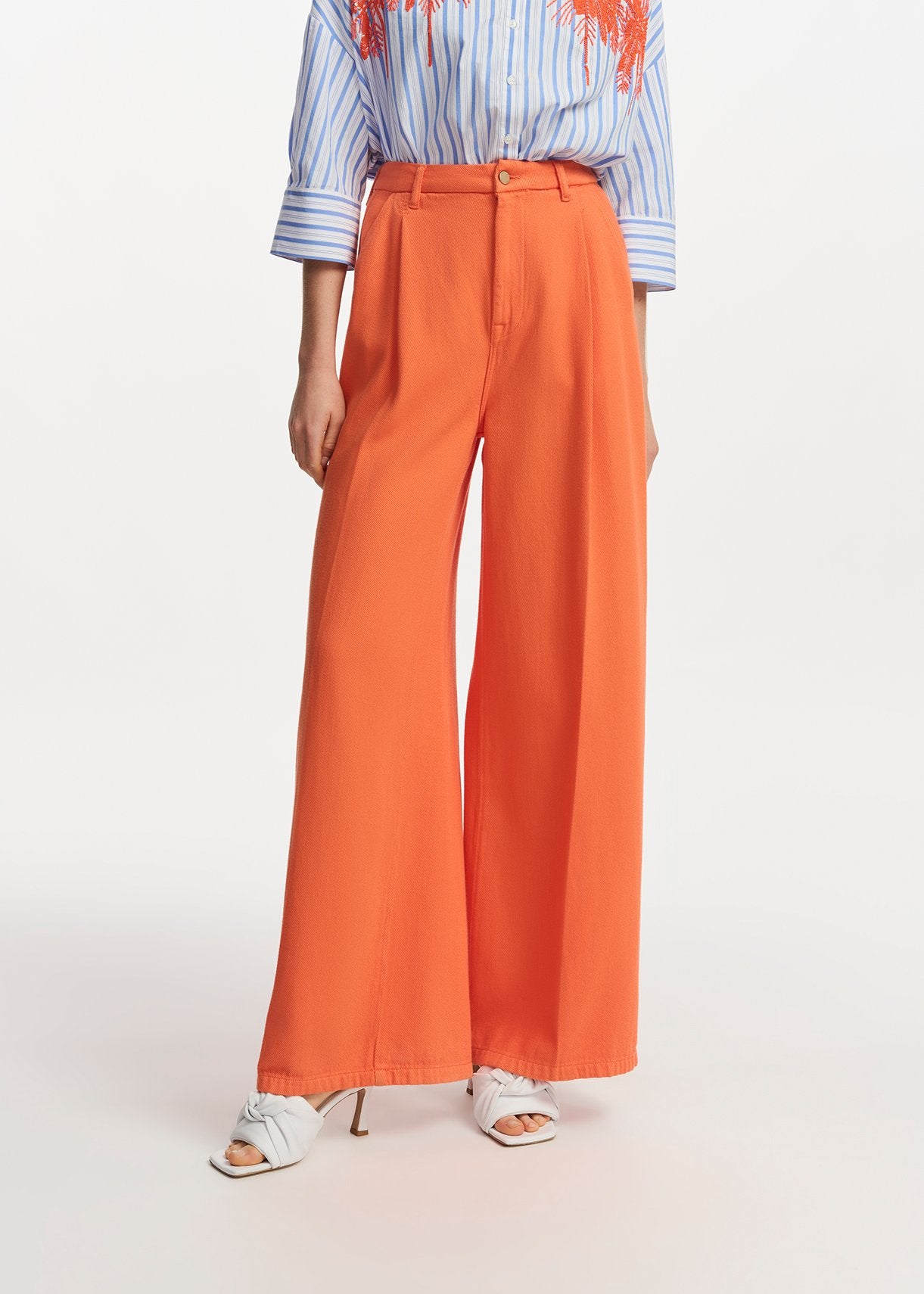 Orange wide-leg jeans RE—SSENTIEL | Essentiel second hand