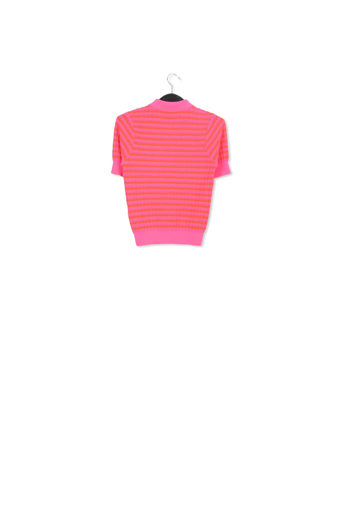 Roze en rood gestreepte polotop RE—SSENTIEL | Essentiel second hand