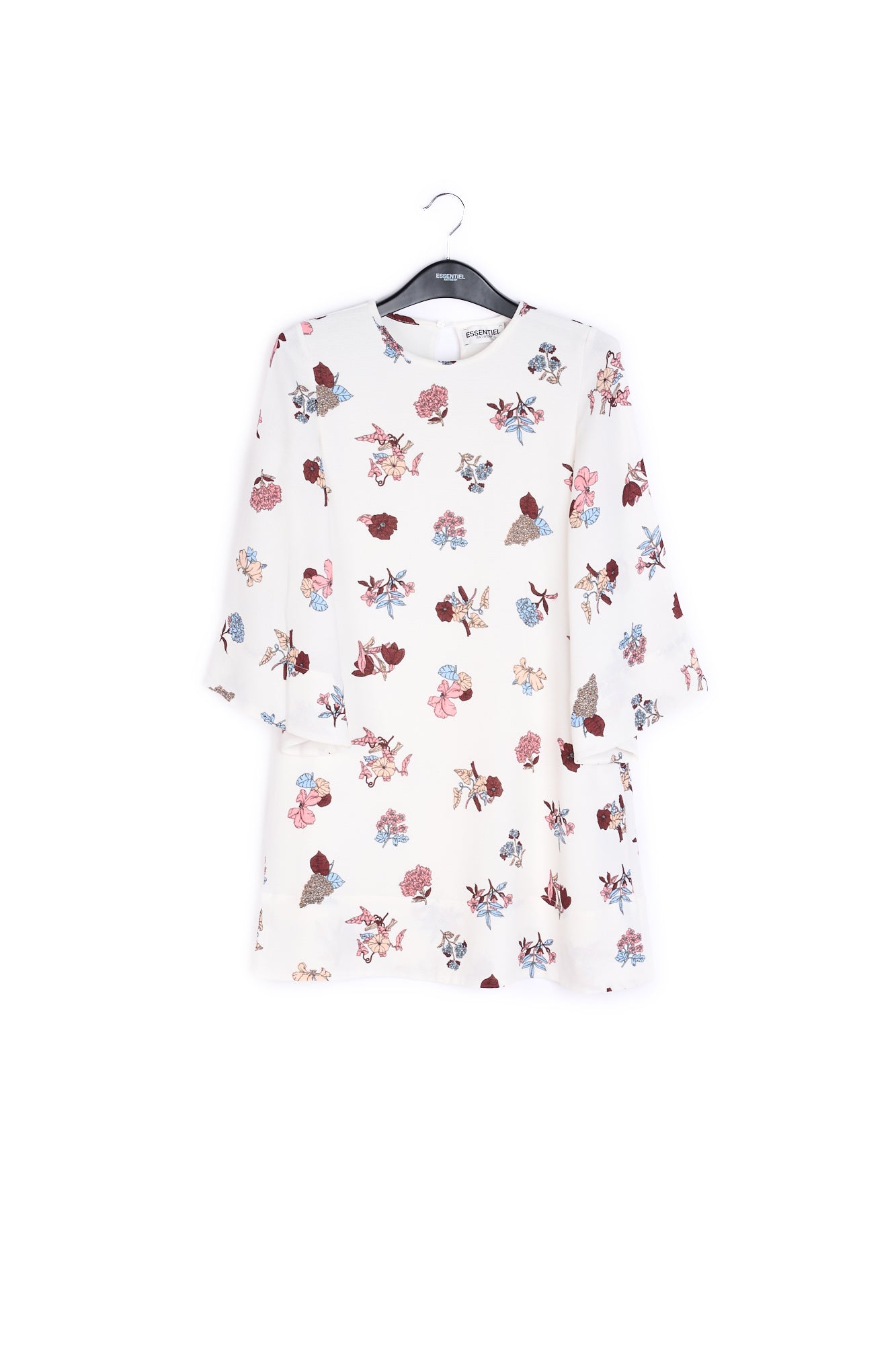 Black dress with flower print RE—SSENTIEL | Essentiel second hand