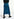 Blue and black wrap effect long pencil skirt Faume - seconde main
