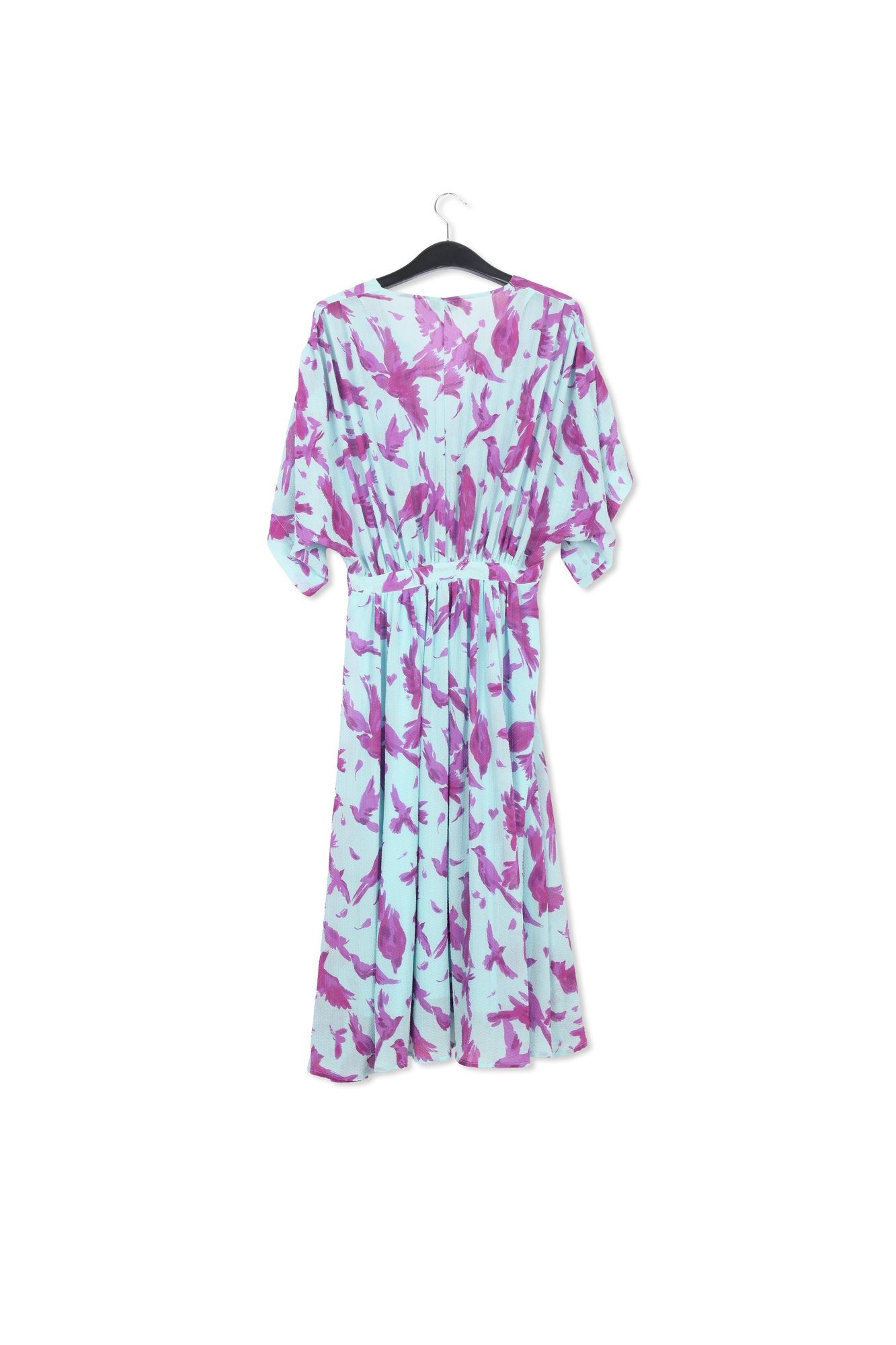 Light blue and purple midi-length wrap dress RE—SSENTIEL | Essentiel second hand