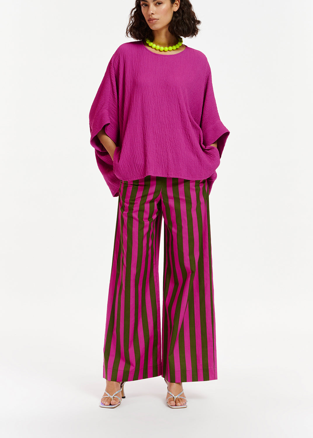 Top oversize en cloqué violet RE—SSENTIEL | Essentiel second hand