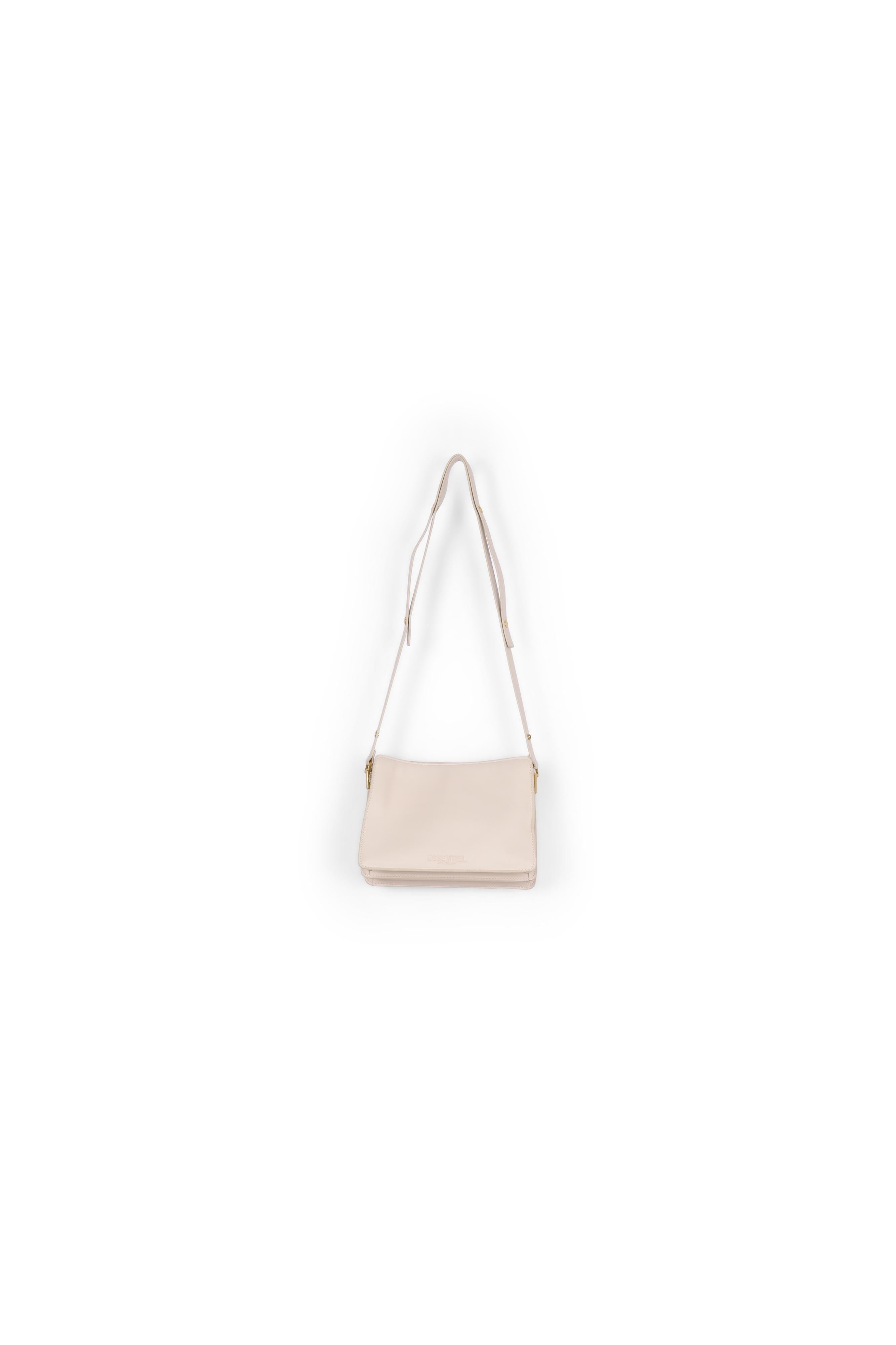 Ecru faux leather shoulder bag RE—SSENTIEL | Essentiel second hand