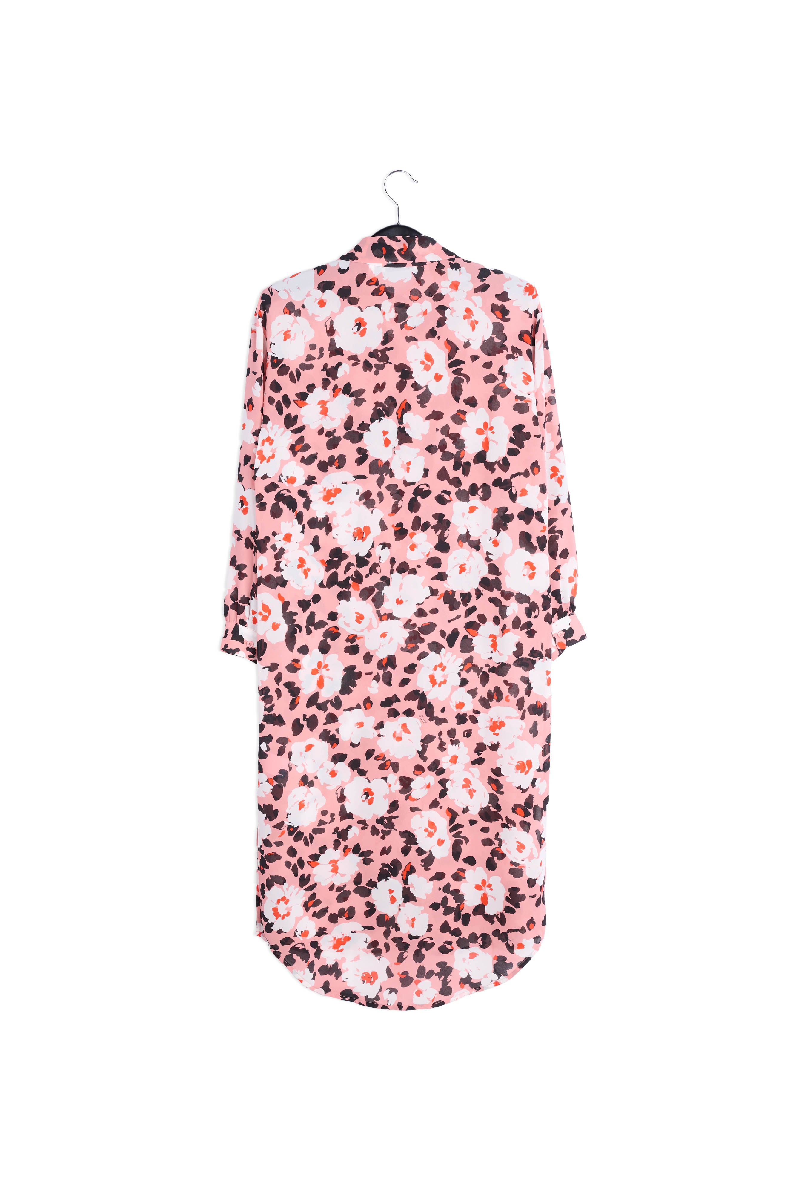 Pink floral-print shirt dress RE—SSENTIEL | Essentiel second hand