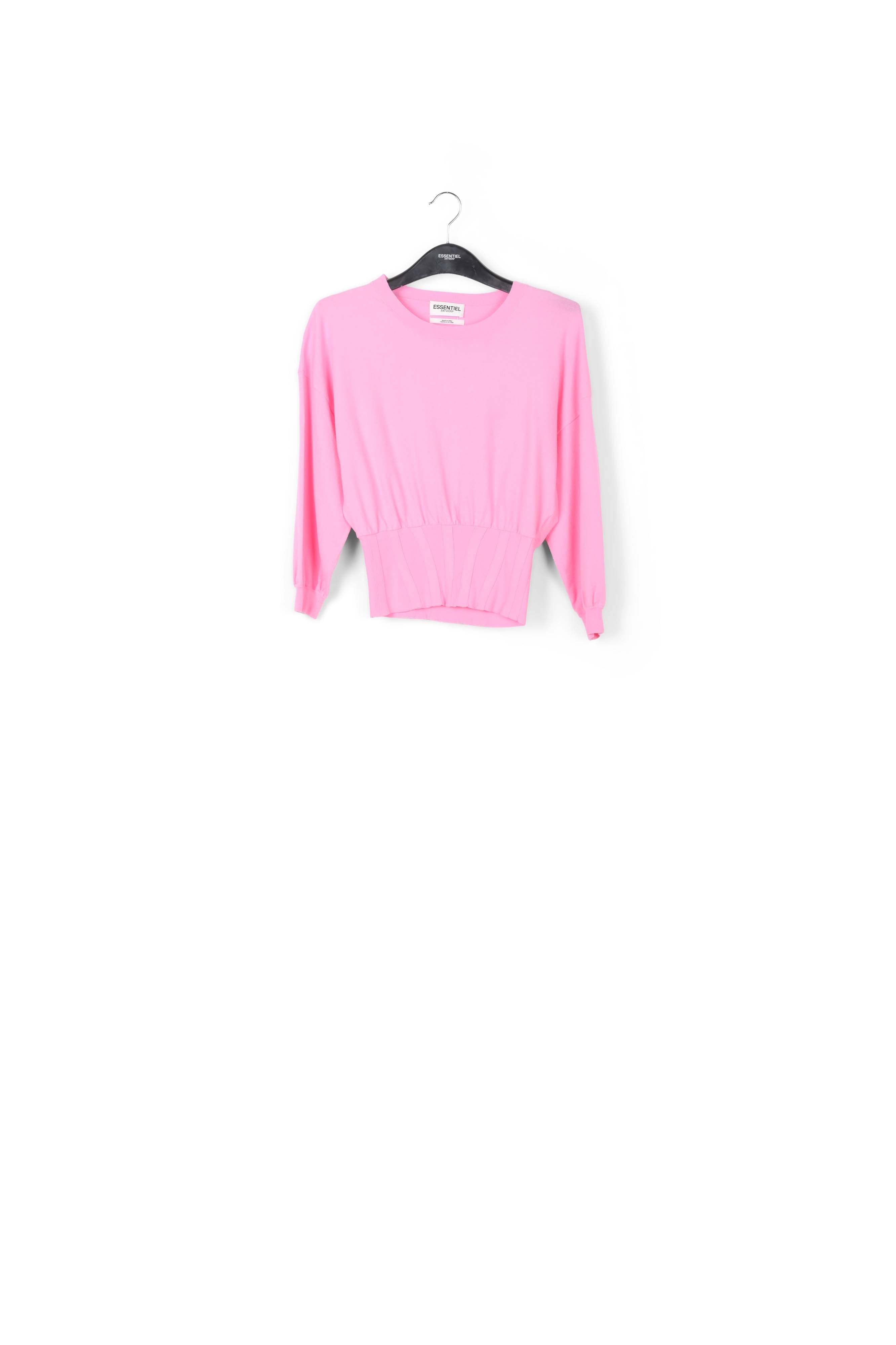 Pull rose clair à taille cintrée RE—SSENTIEL | Essentiel second hand