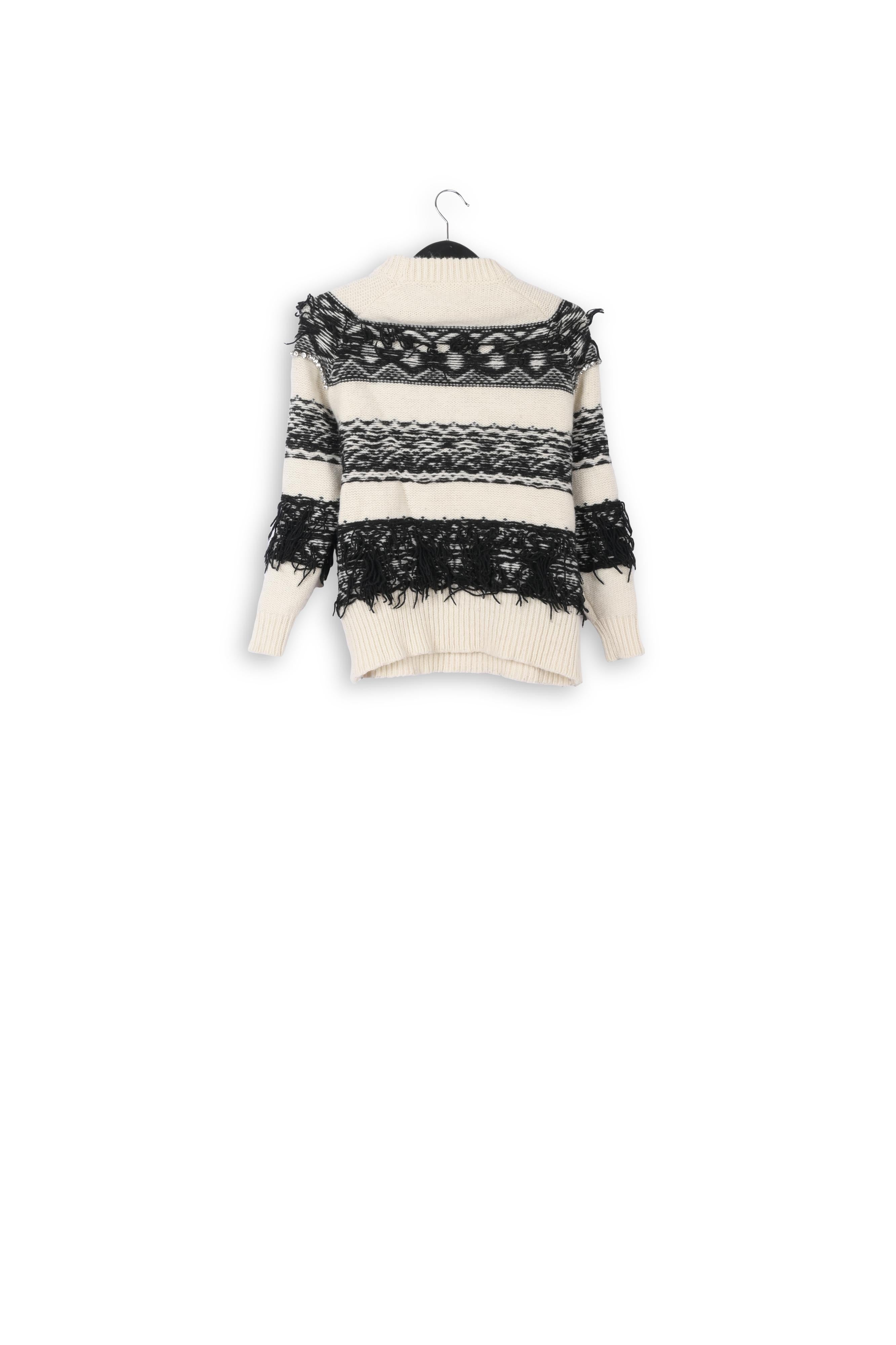 Pull à l'envers gris, noir et blanc RE—SSENTIEL | Essentiel second hand