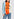 Light blue, orange and white patchwork sweatshirt Faume - seconde main
