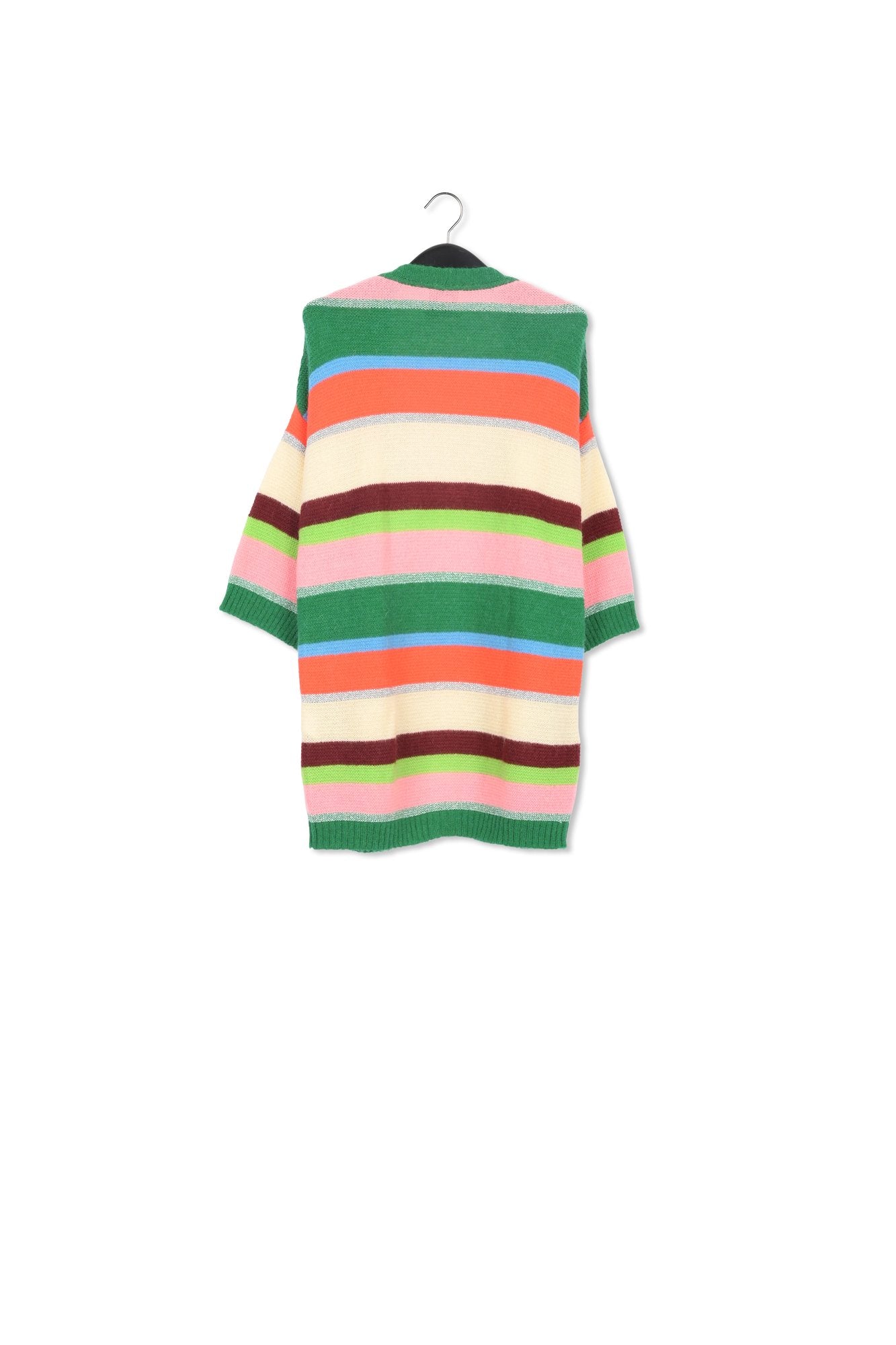 Green, orange and pink striped cardigan RE—SSENTIEL | Essentiel second hand