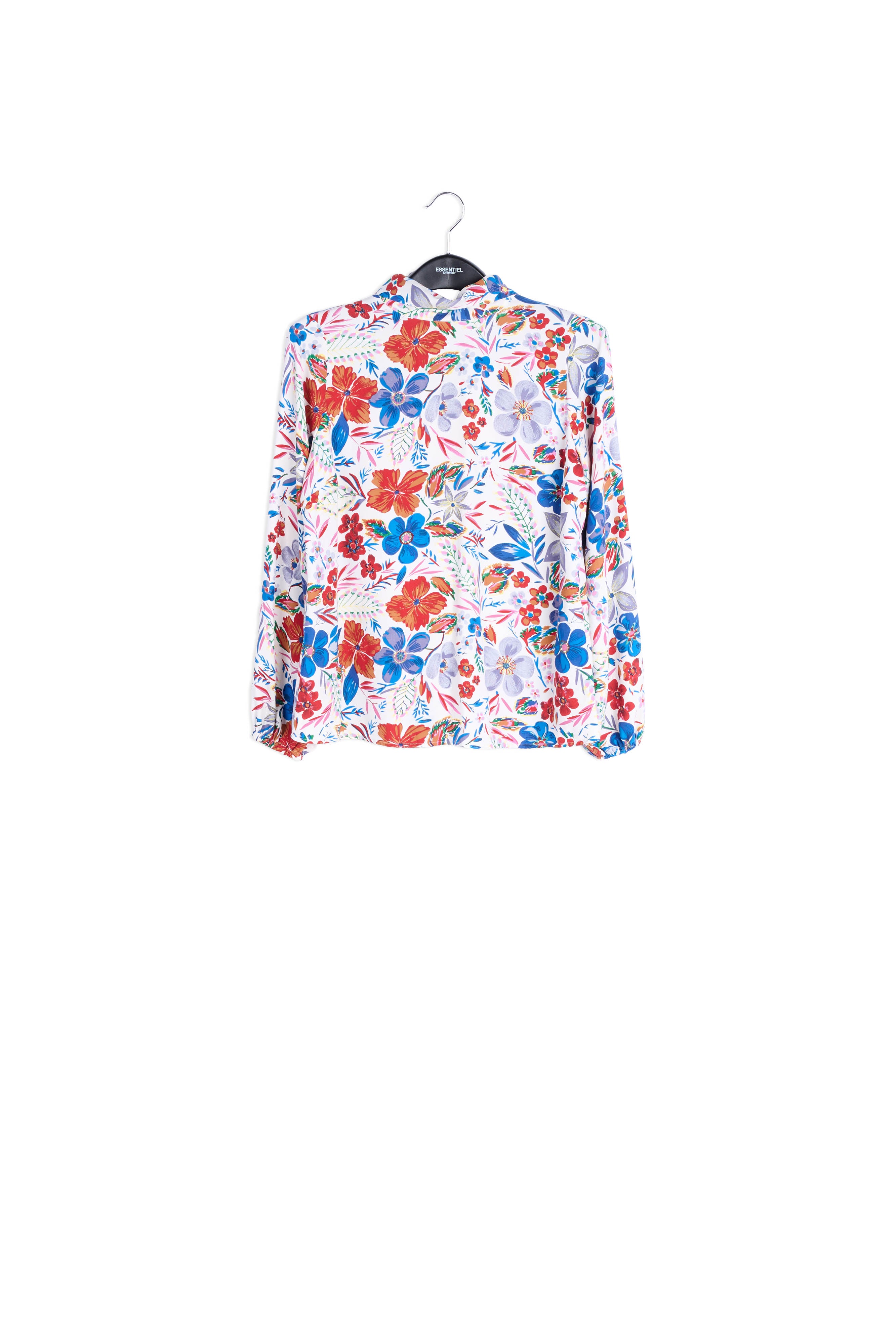 Off-white floral pussy bow shirt RE—SSENTIEL | Essentiel second hand