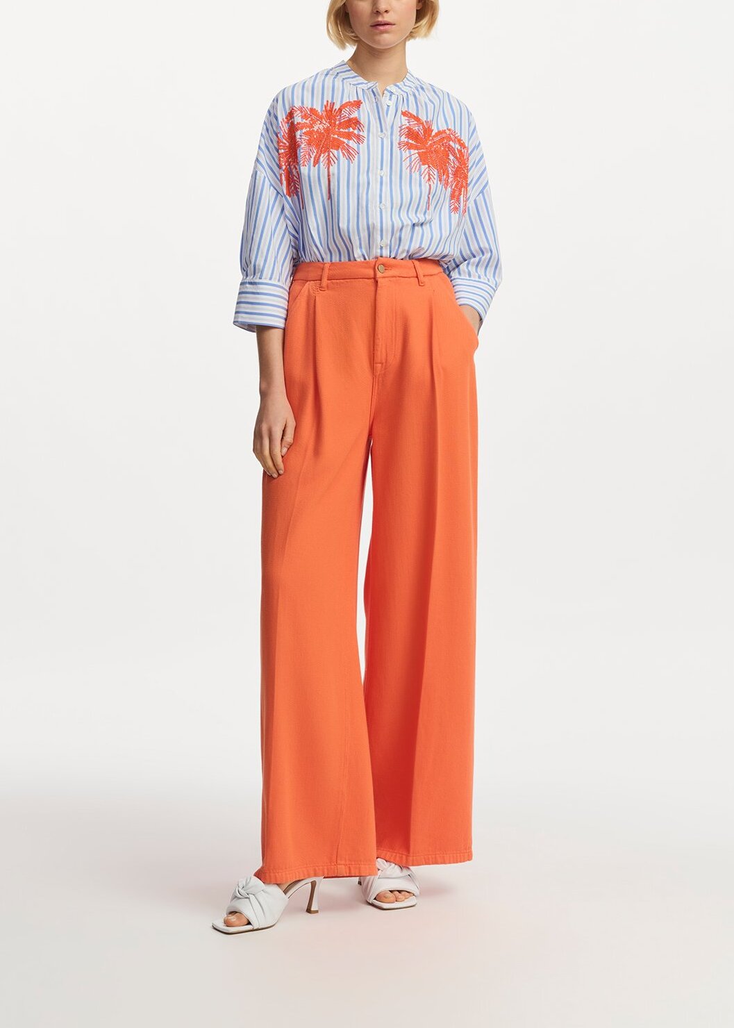 Orange wide-leg jeans RE—SSENTIEL | Essentiel second hand