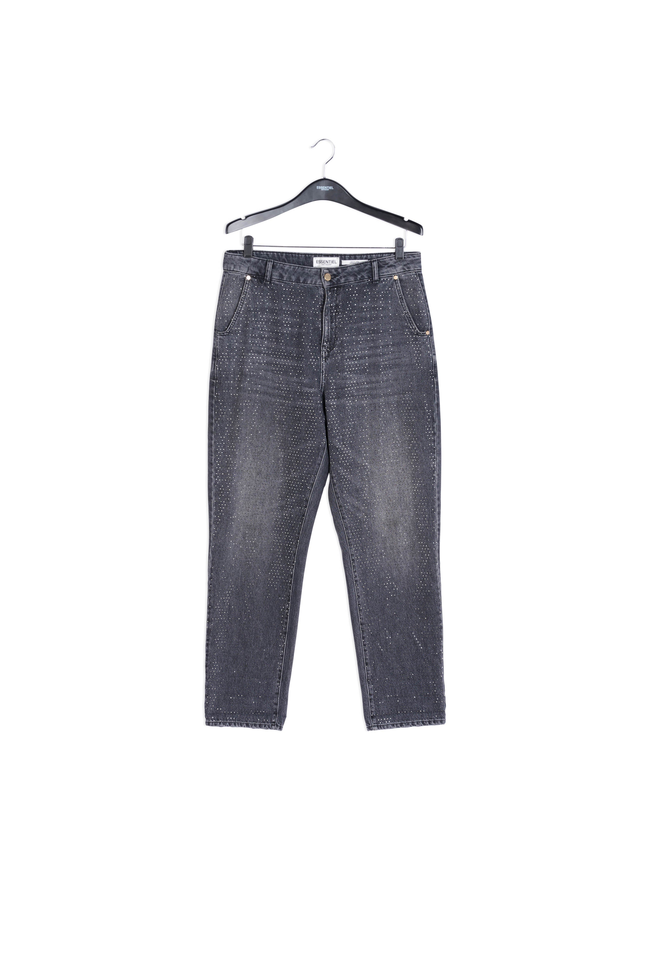 Grey rhinestone-embellished jeans RE—SSENTIEL | Essentiel second hand