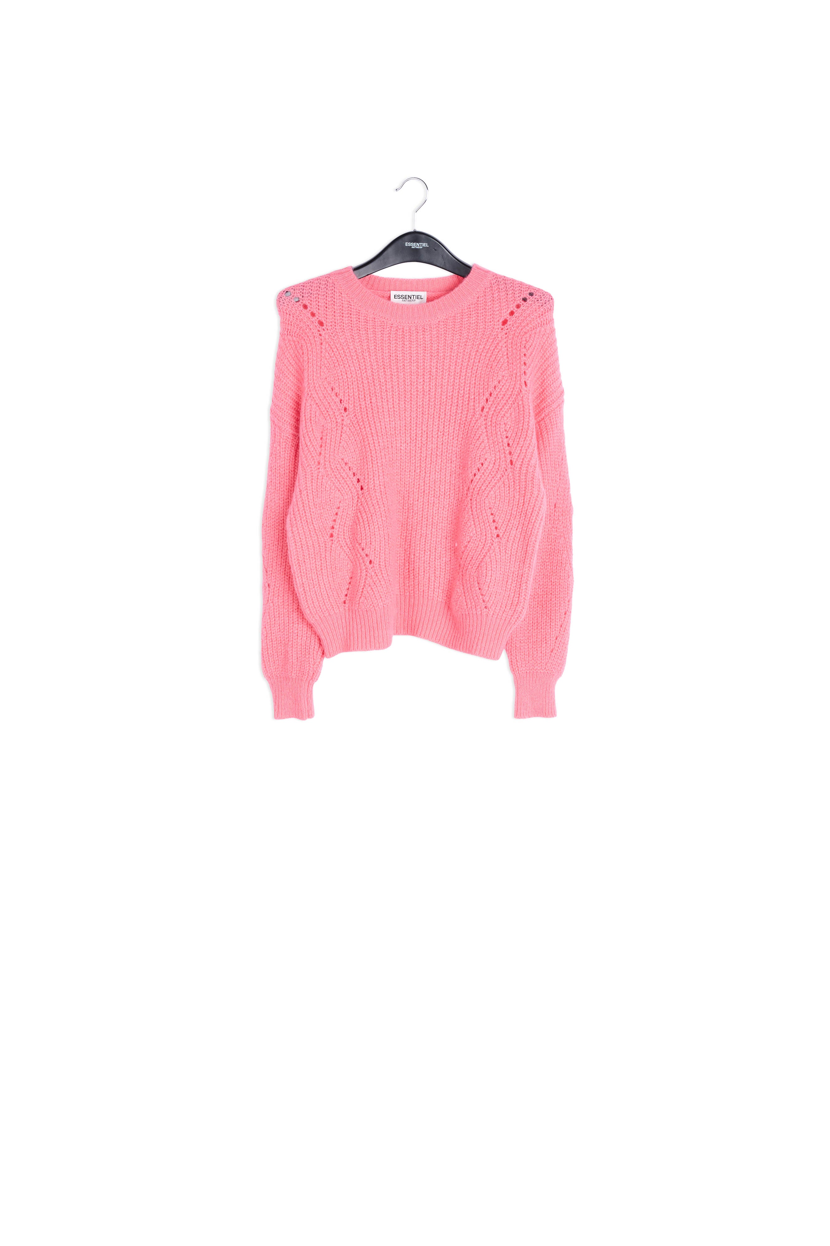 Pink ribbed mohair-blend sweater RE—SSENTIEL | Essentiel second hand