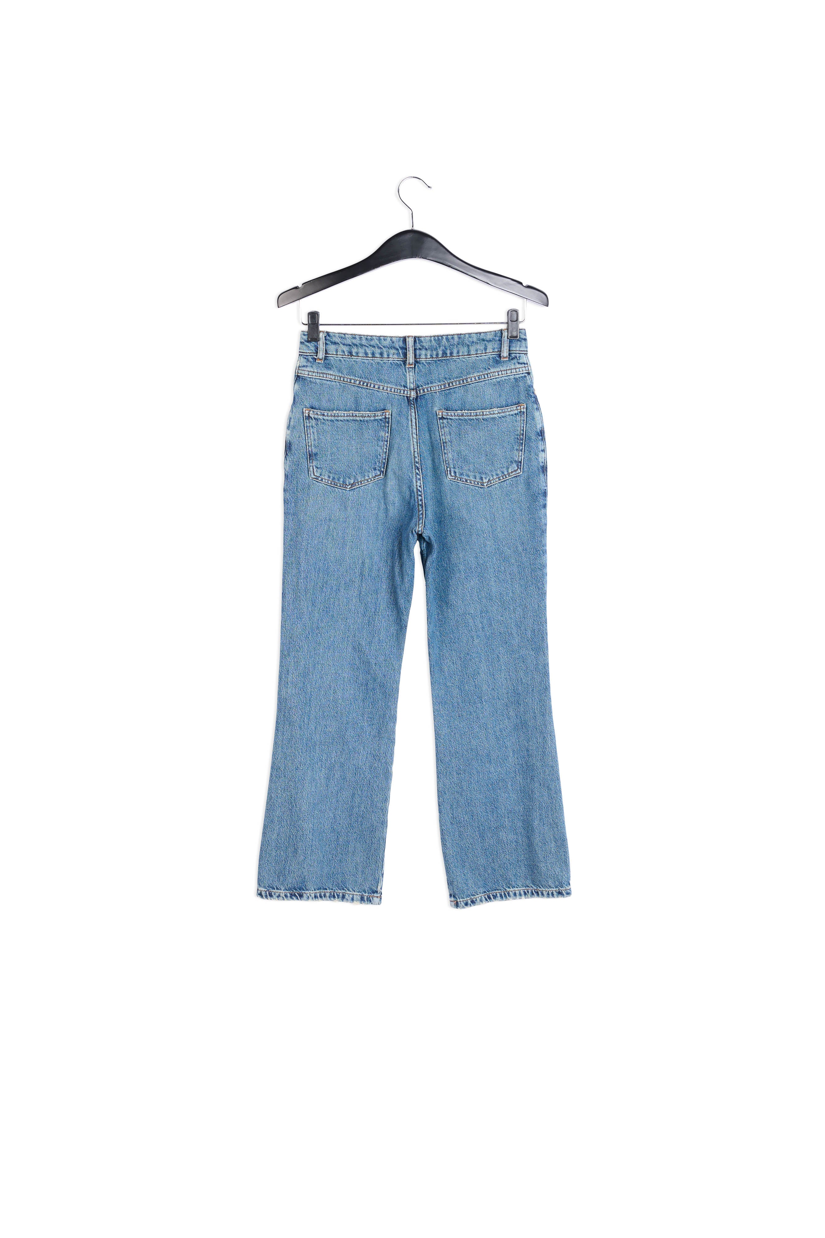 Blauwe jeans met wijd uitlopende pijpen RE—SSENTIEL | Essentiel second hand