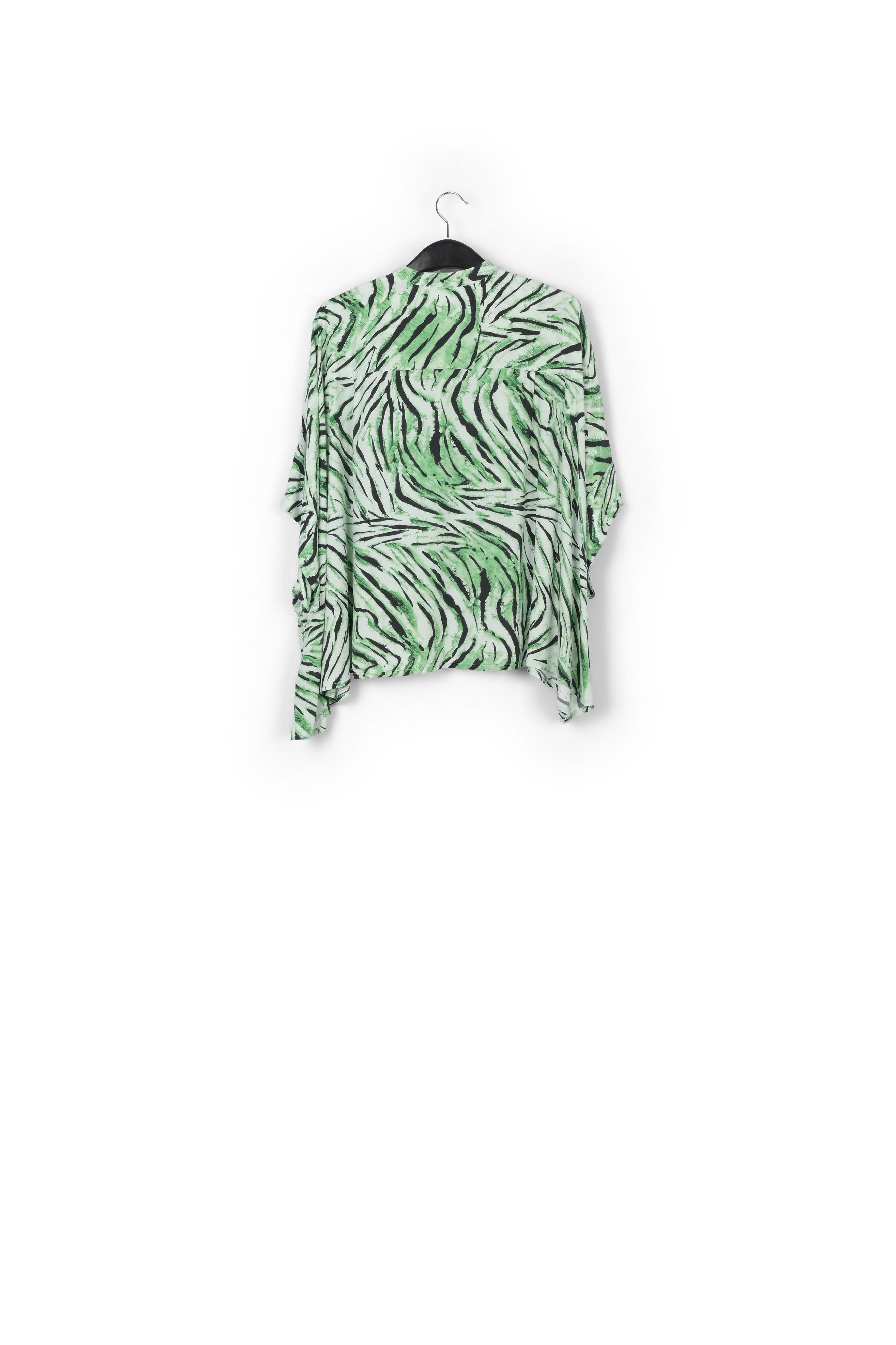 Mint green oversized top with tiger motif RE—SSENTIEL | Essentiel second hand