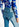 Blue denim straight-leg jeans with inside-out look Faume - seconde main