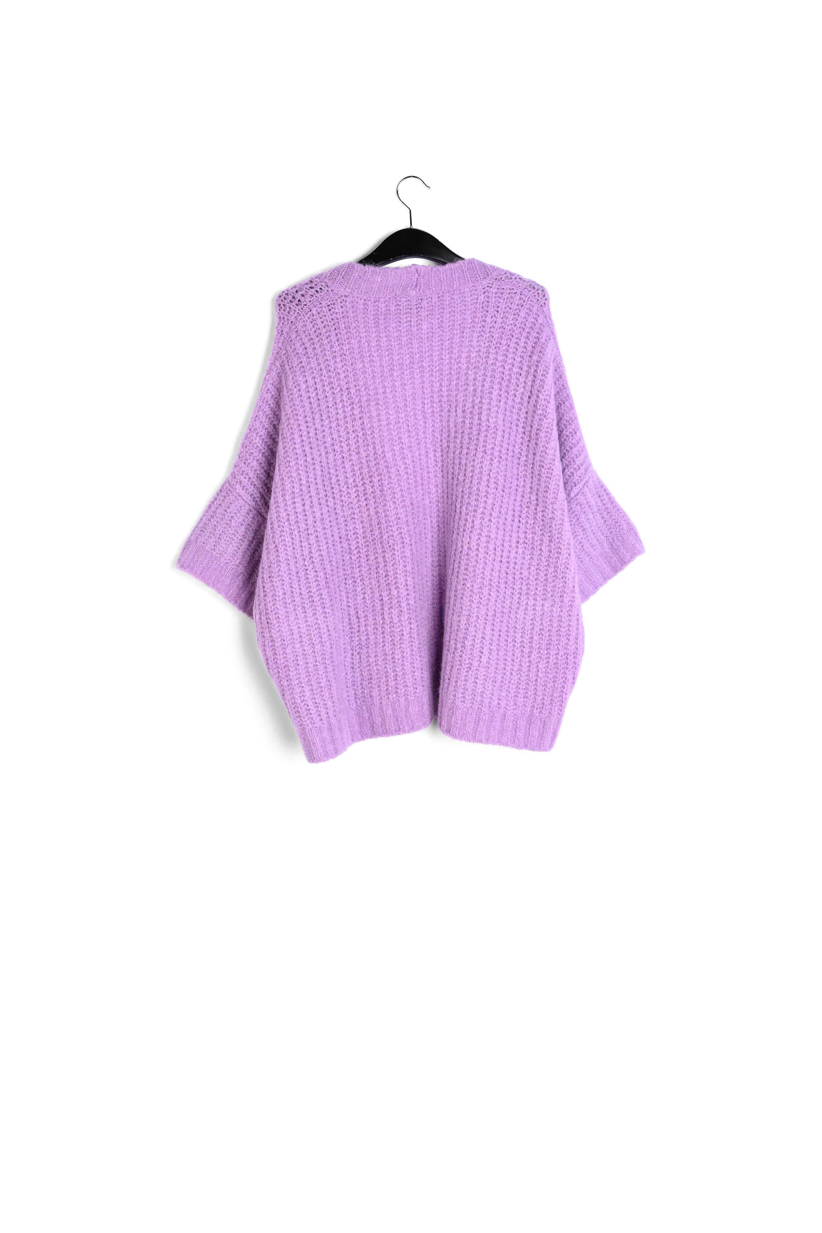 Mauve boxy cut cardigan RE—SSENTIEL | Essentiel second hand