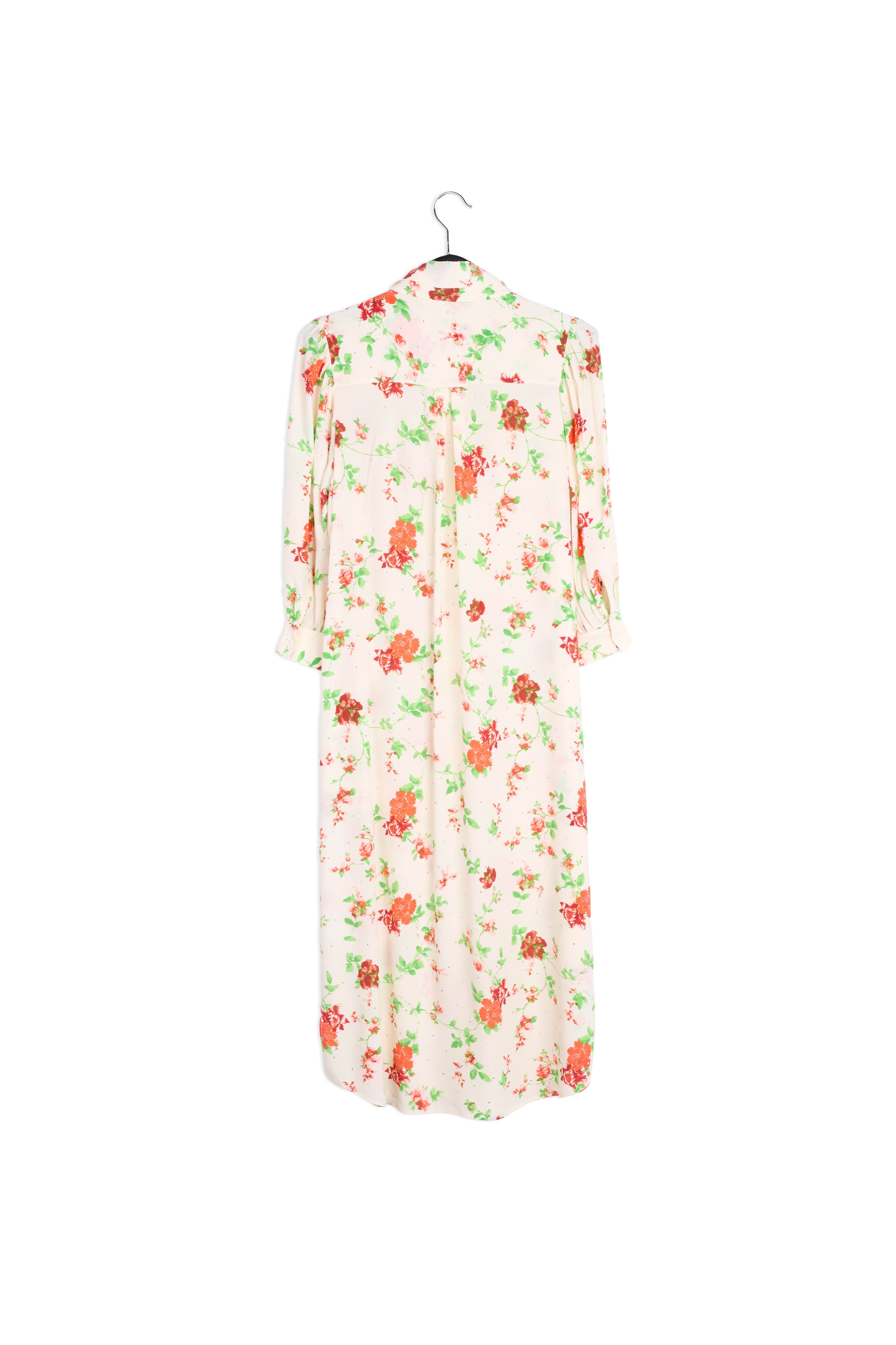 Off-white floral print shirt dress RE—SSENTIEL | Essentiel second hand