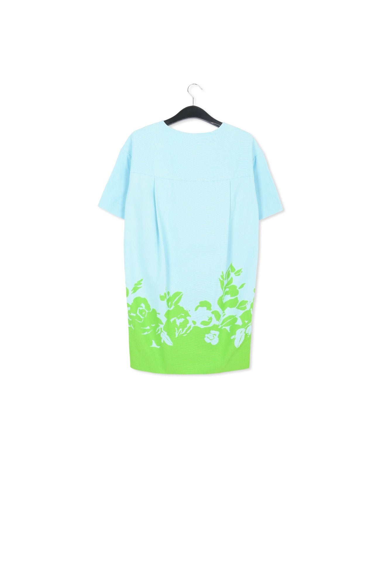 Blue and green floral print mini dress RE—SSENTIEL | Essentiel second hand