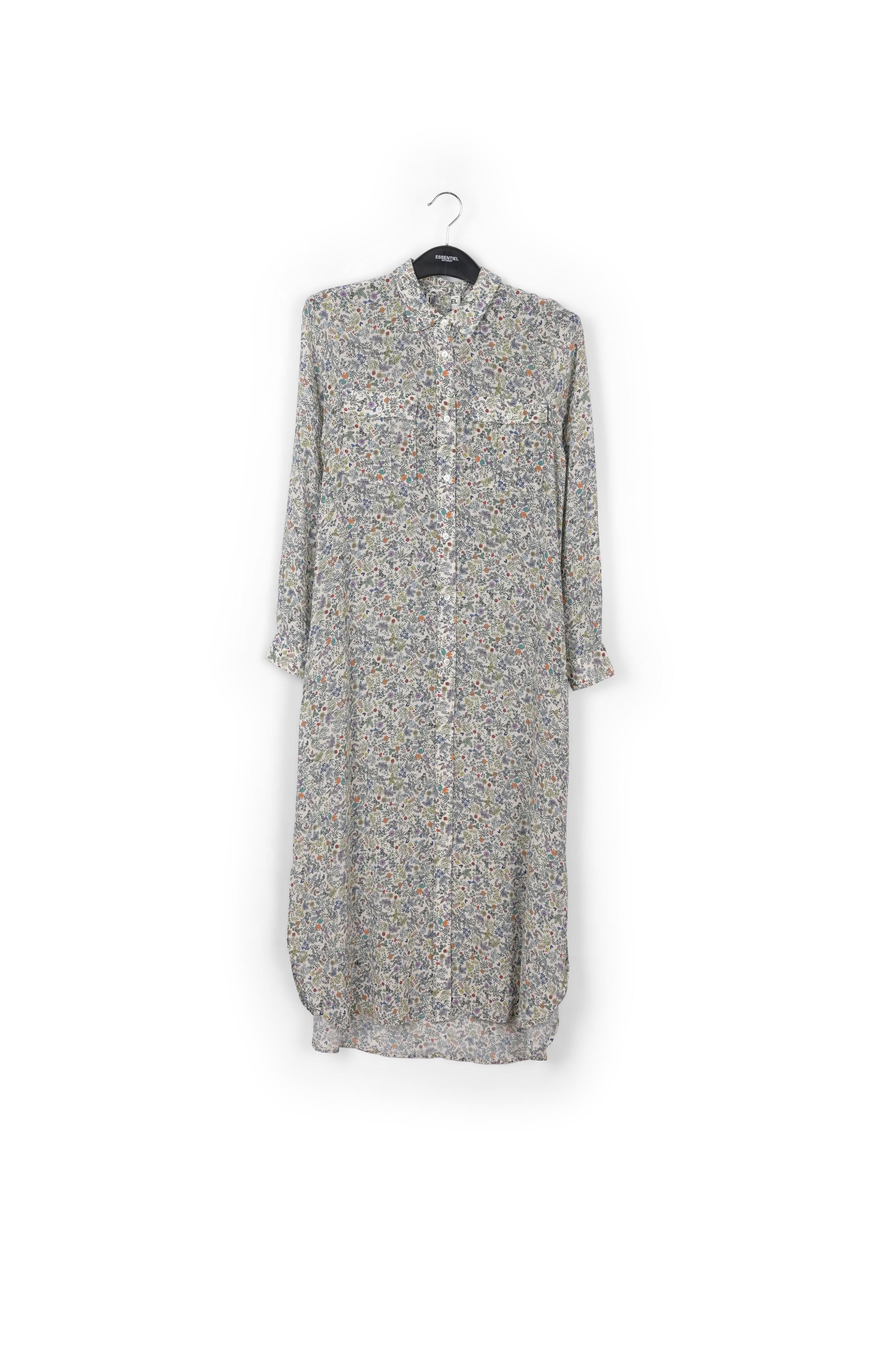 Longue robe florale en soie RE—SSENTIEL | Essentiel second hand