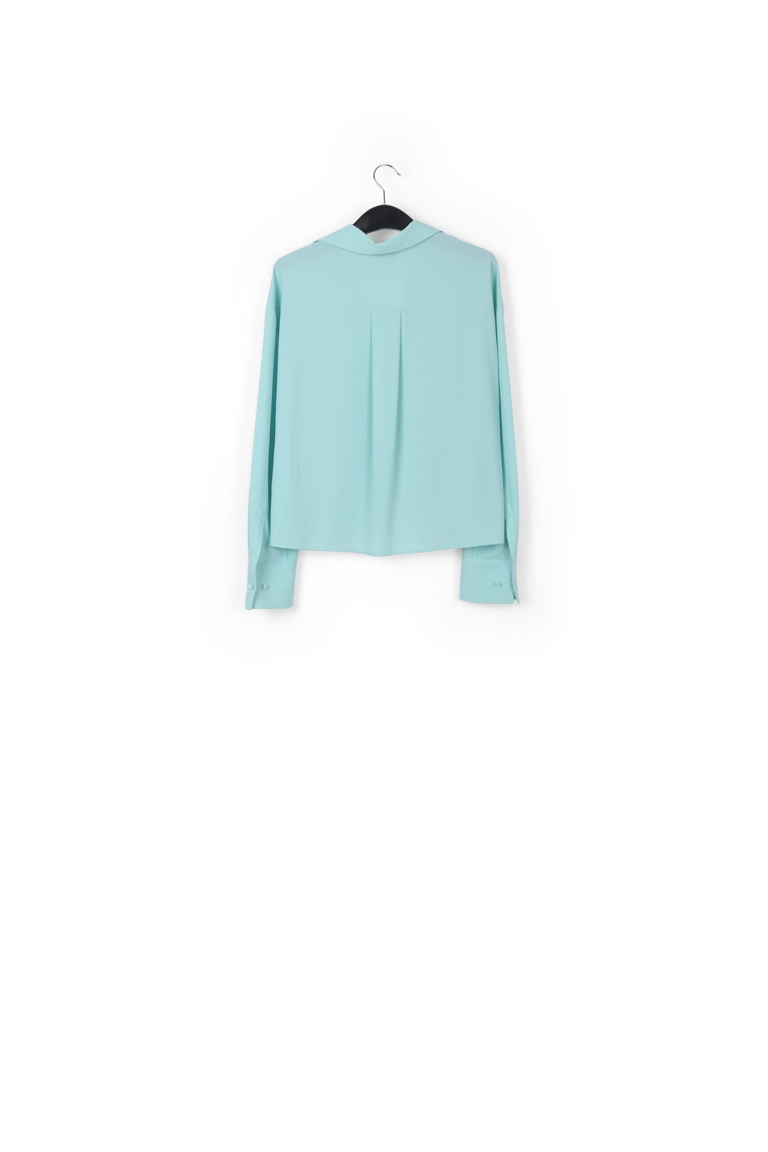 Turquoise V-neck shirt RE—SSENTIEL | Essentiel second hand