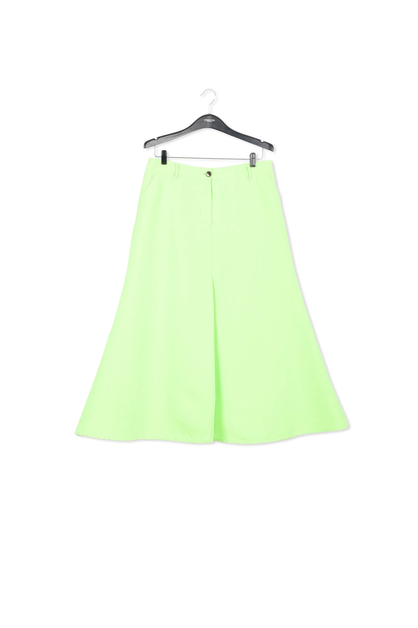 Neon green wide A-line maxi skirt RE—SSENTIEL | Essentiel second hand