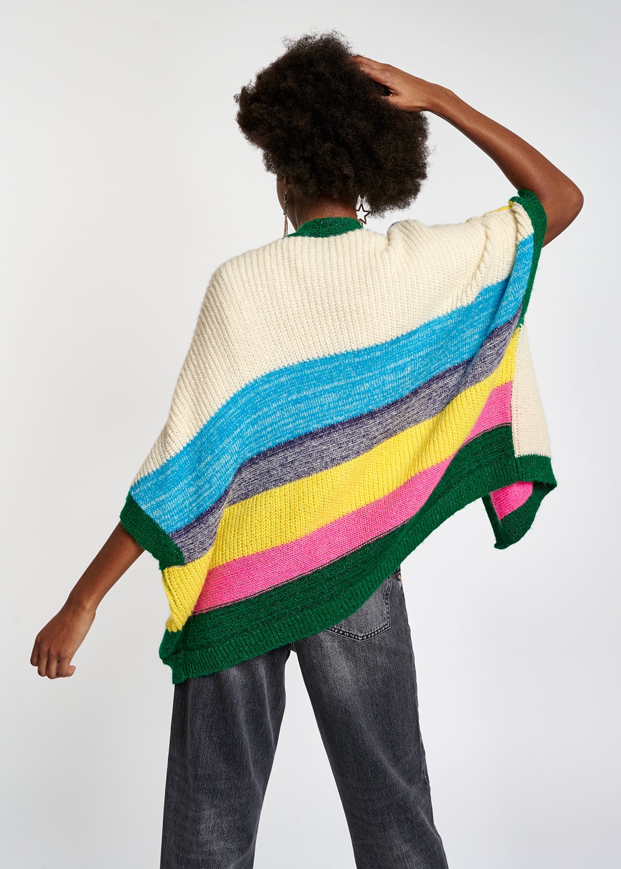 Oversized multicolored patchwork cardigan RE—SSENTIEL | Essentiel second hand