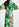Green, lilac and orange watercolor-print midi dress Faume - seconde main
