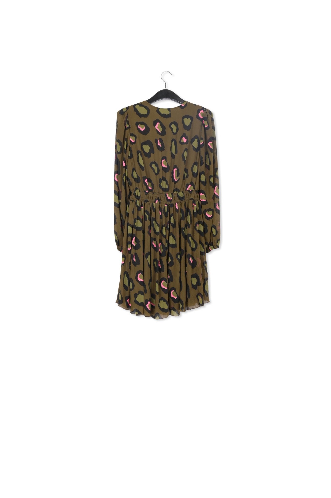 Mini-robe kaki à  imprimé léopard RE—SSENTIEL | Essentiel second hand