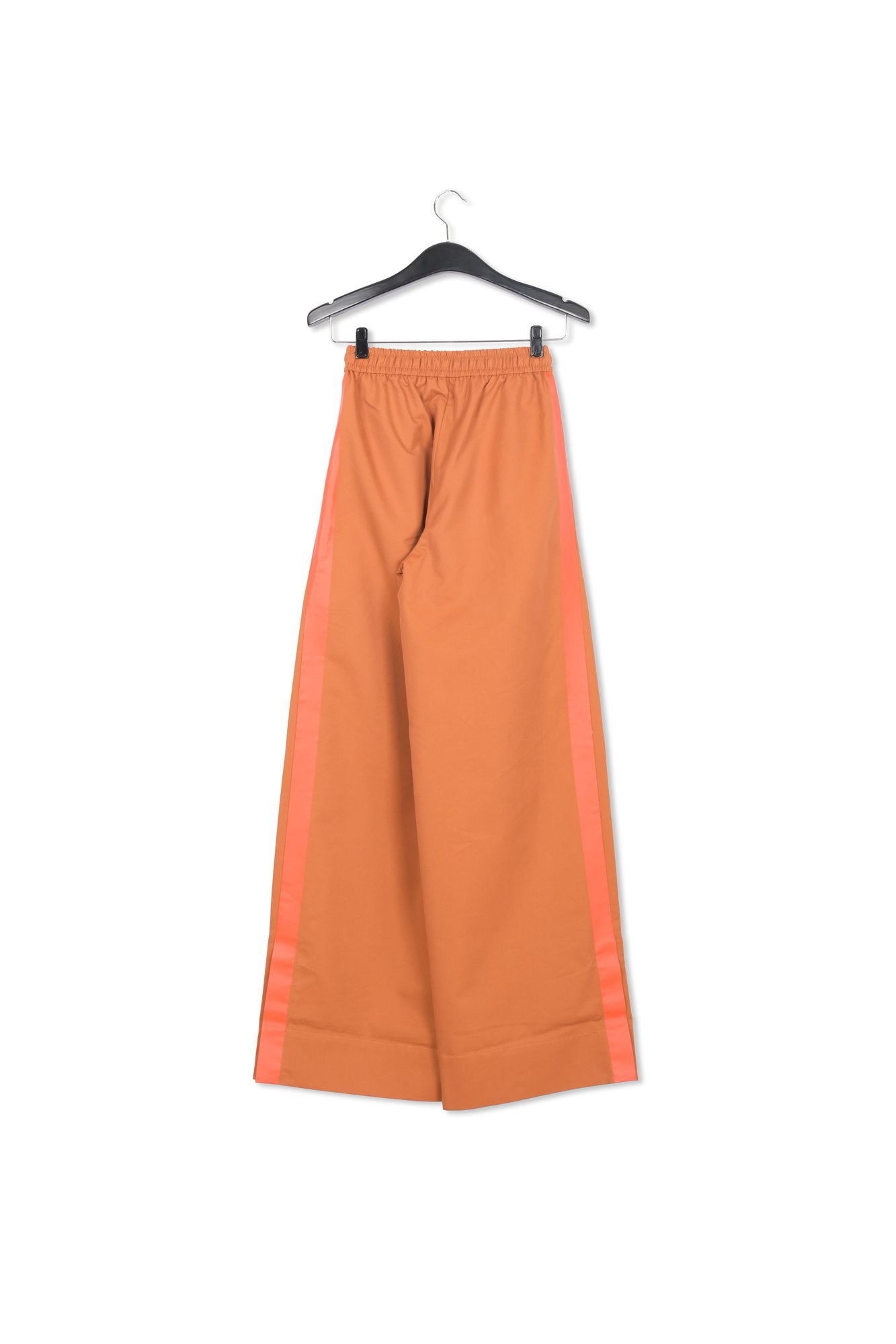 Bronze wide-leg pants with orange stripes RE—SSENTIEL | Essentiel second hand