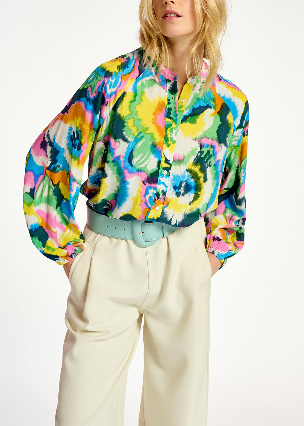 Hemd met kleurrijke bloemenprint RE—SSENTIEL | Essentiel second hand